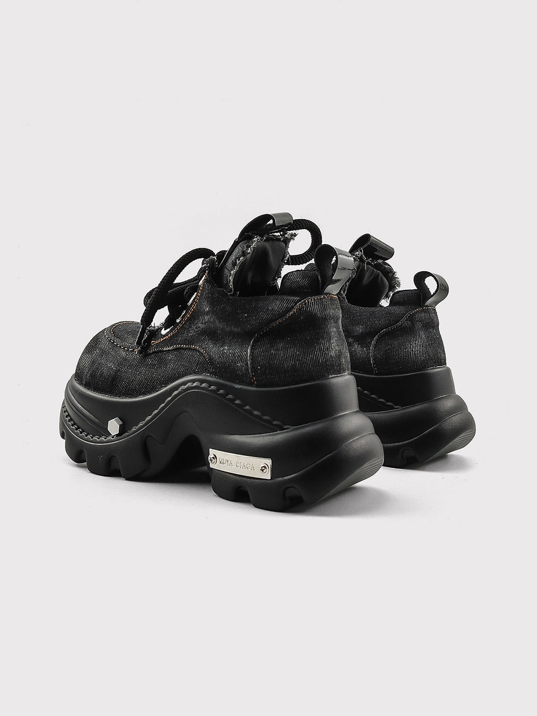 Denim-Panel 8-10 cm Chunky Platform Sneakers - View 8