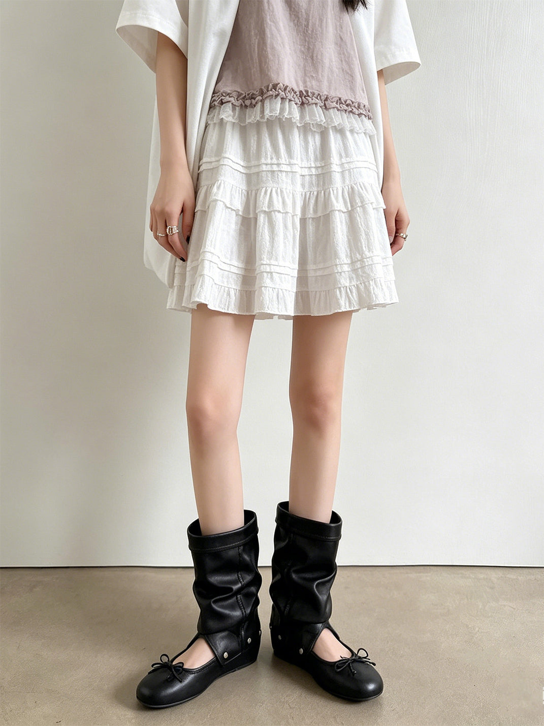 Convertible Bow-Wrap Slouchy Sandal Boots - View 22