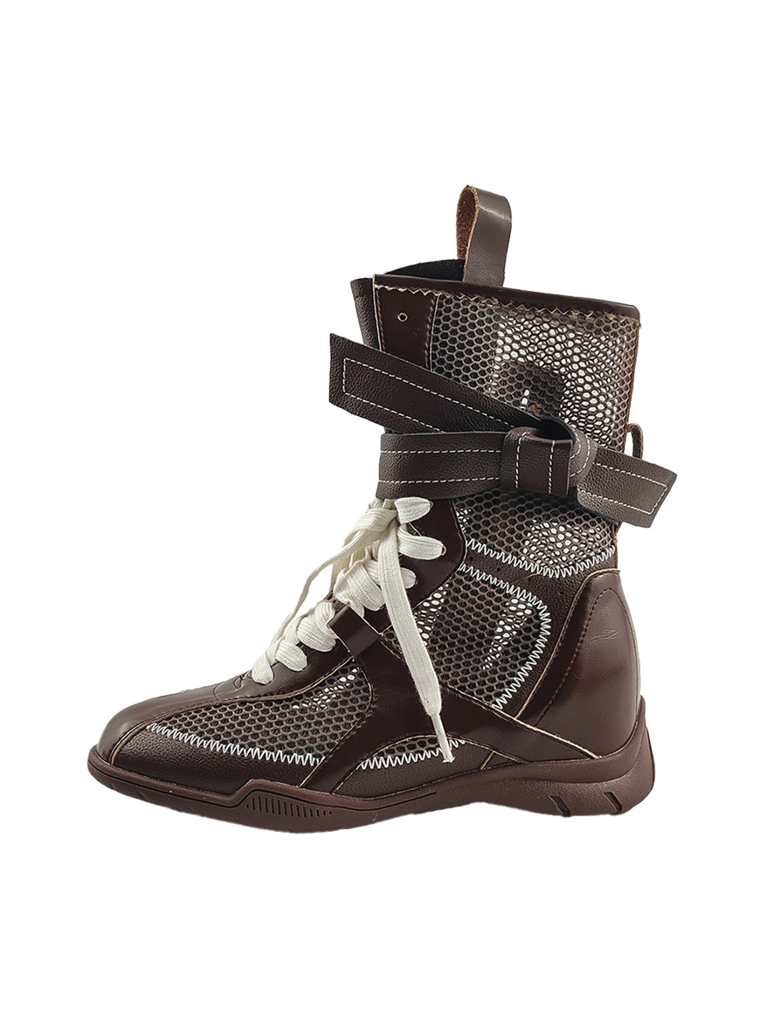 Bow-Lace Mesh Mid-Calf Sport Boots - View 9