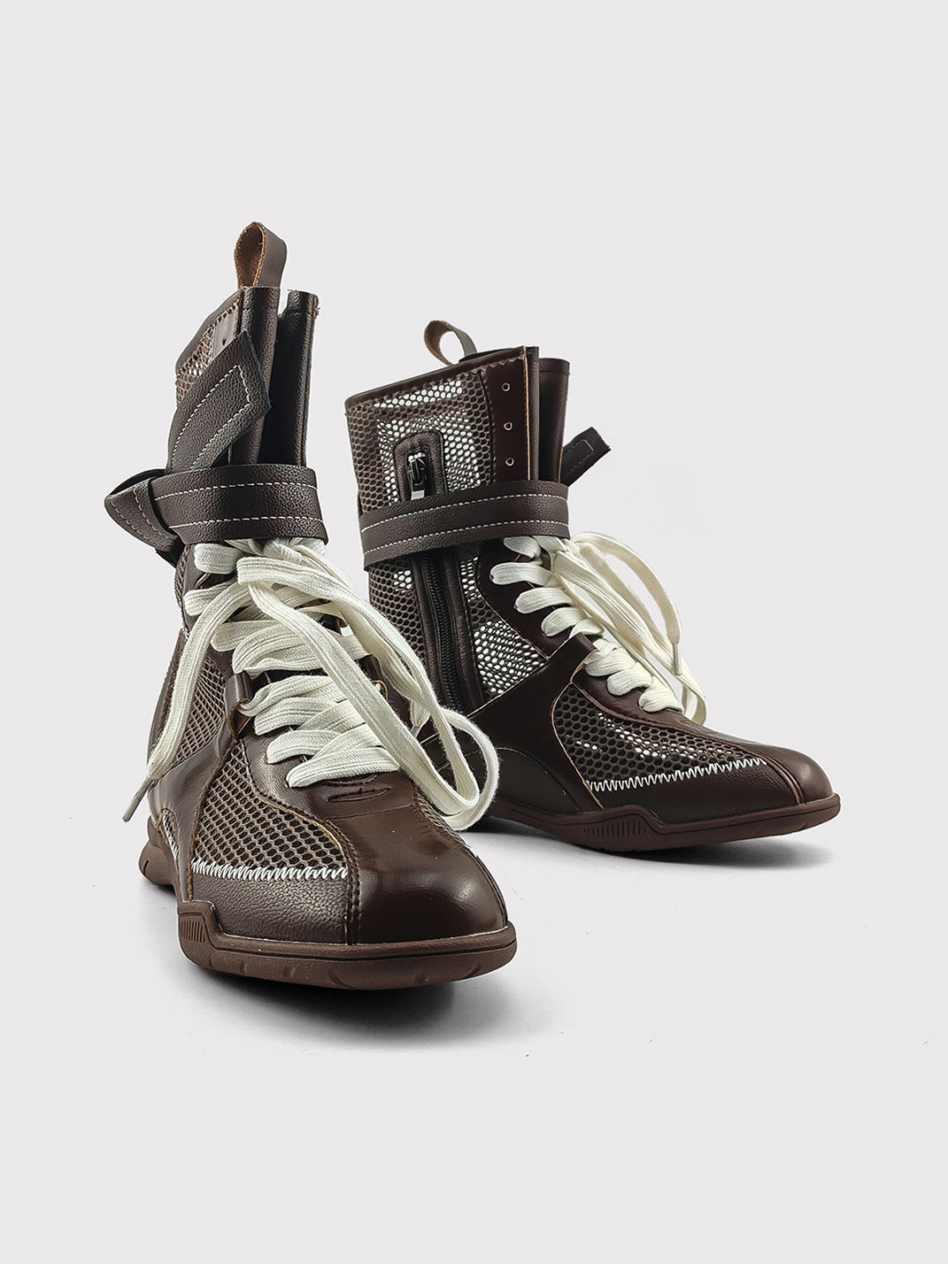 Bow-Lace Mesh Mid-Calf Sport Boots - View 10