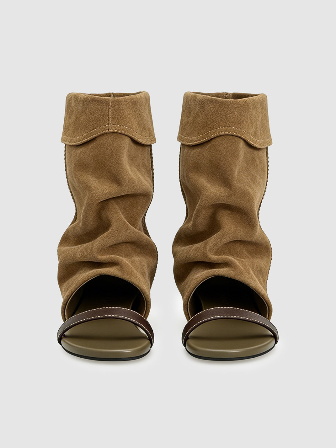 Open-Toe Slouchy Hidden-Wedge Sandal Boots - View 19