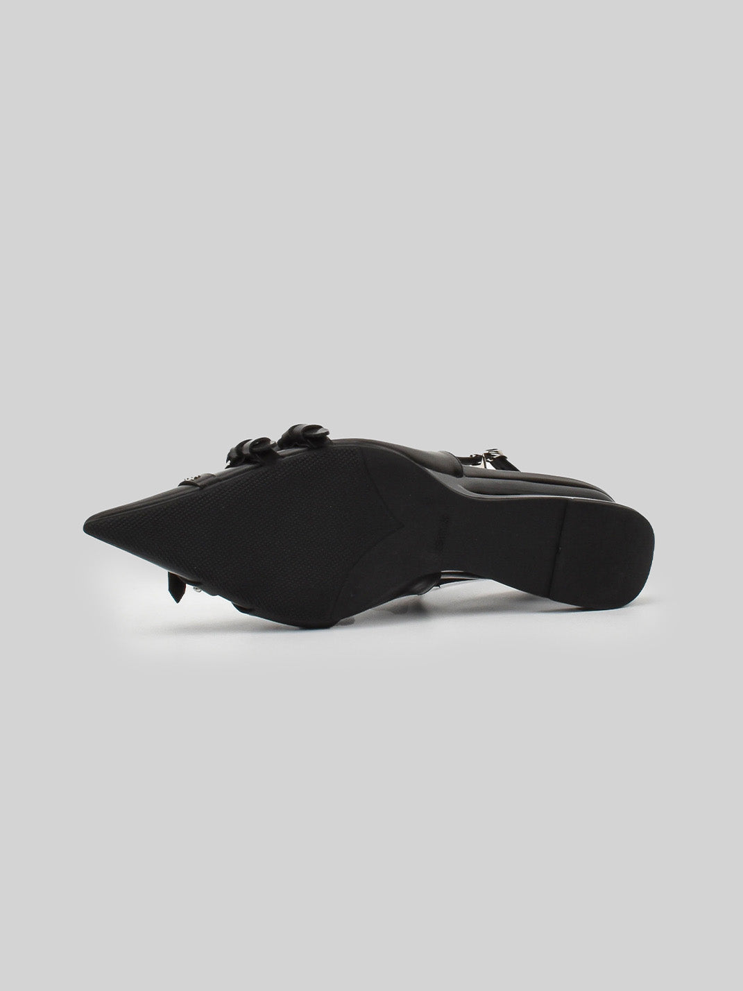 Studded Buckle Pointed-Toe Slingback Heels - View 17
