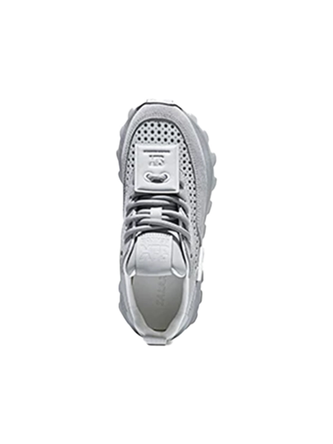 Perforated Leather Platform Casual Shoes - View 5