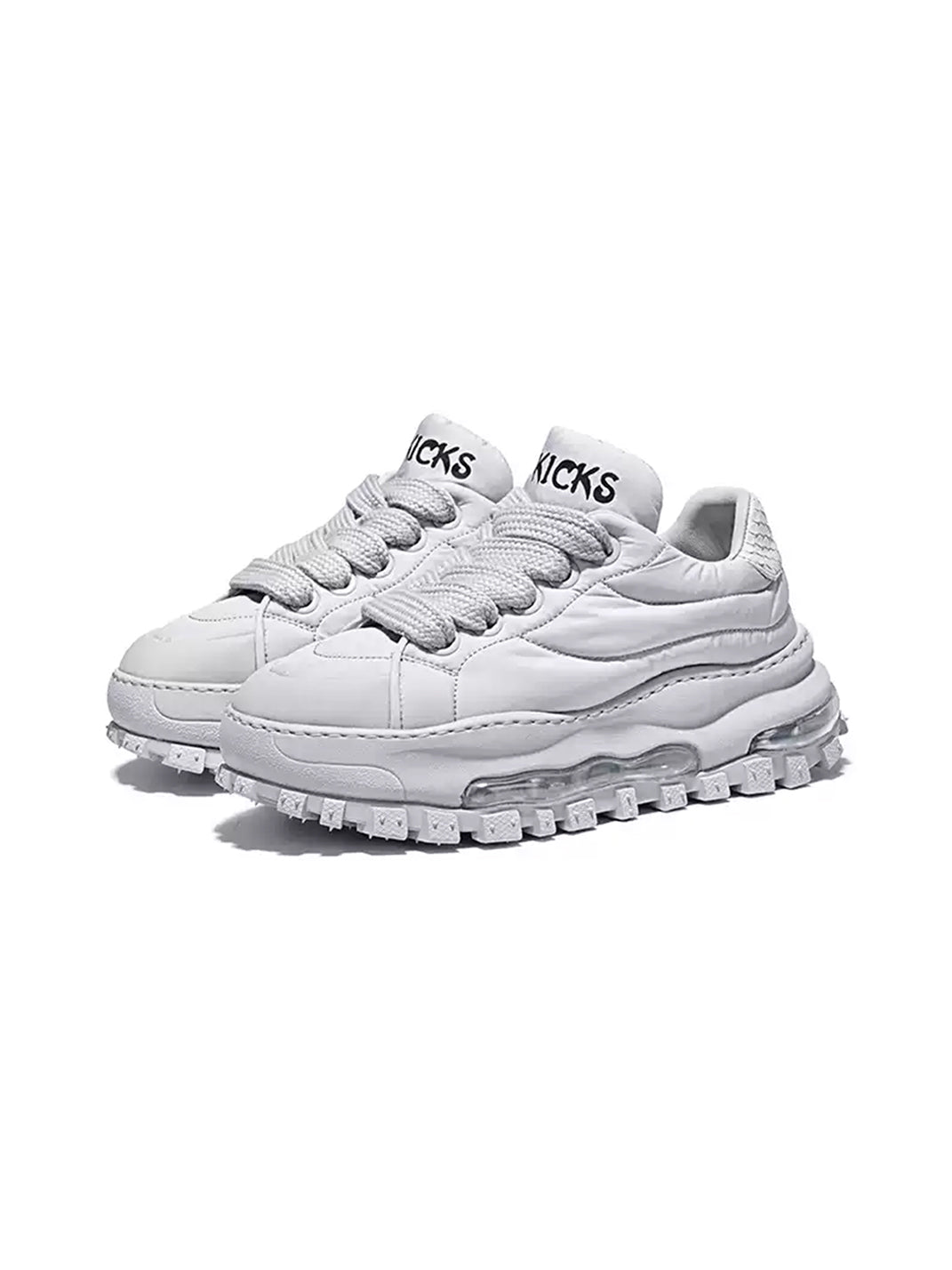 Ripple-Sole Leather Trail Runner Sneakers - View 4