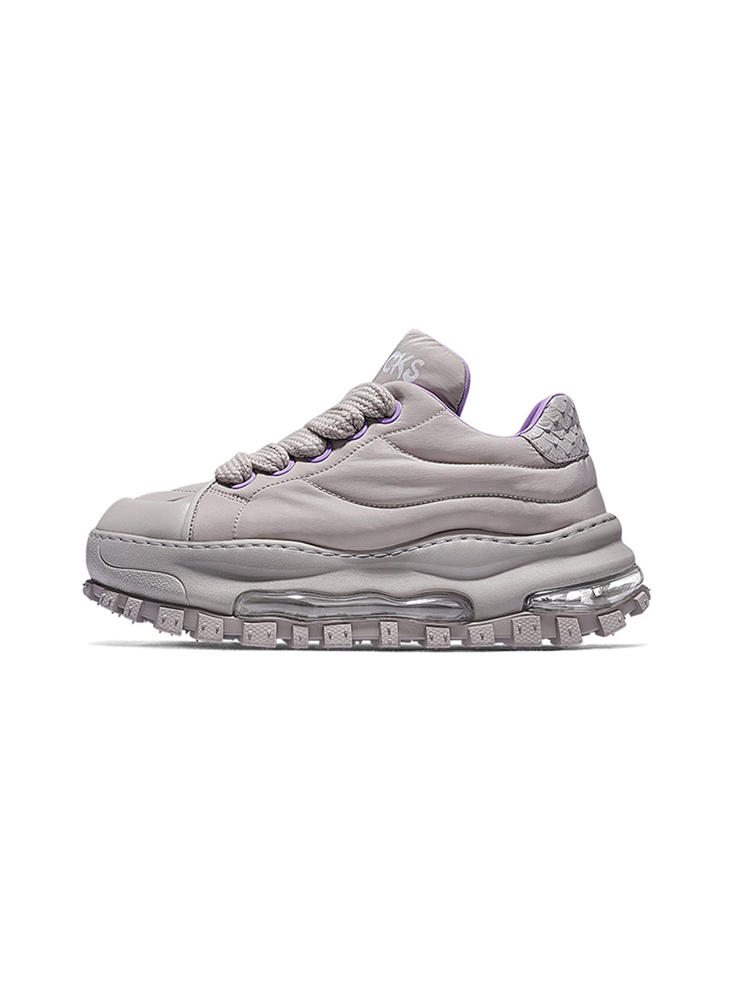 Ripple-Sole Leather Trail Runner Sneakers - View 11