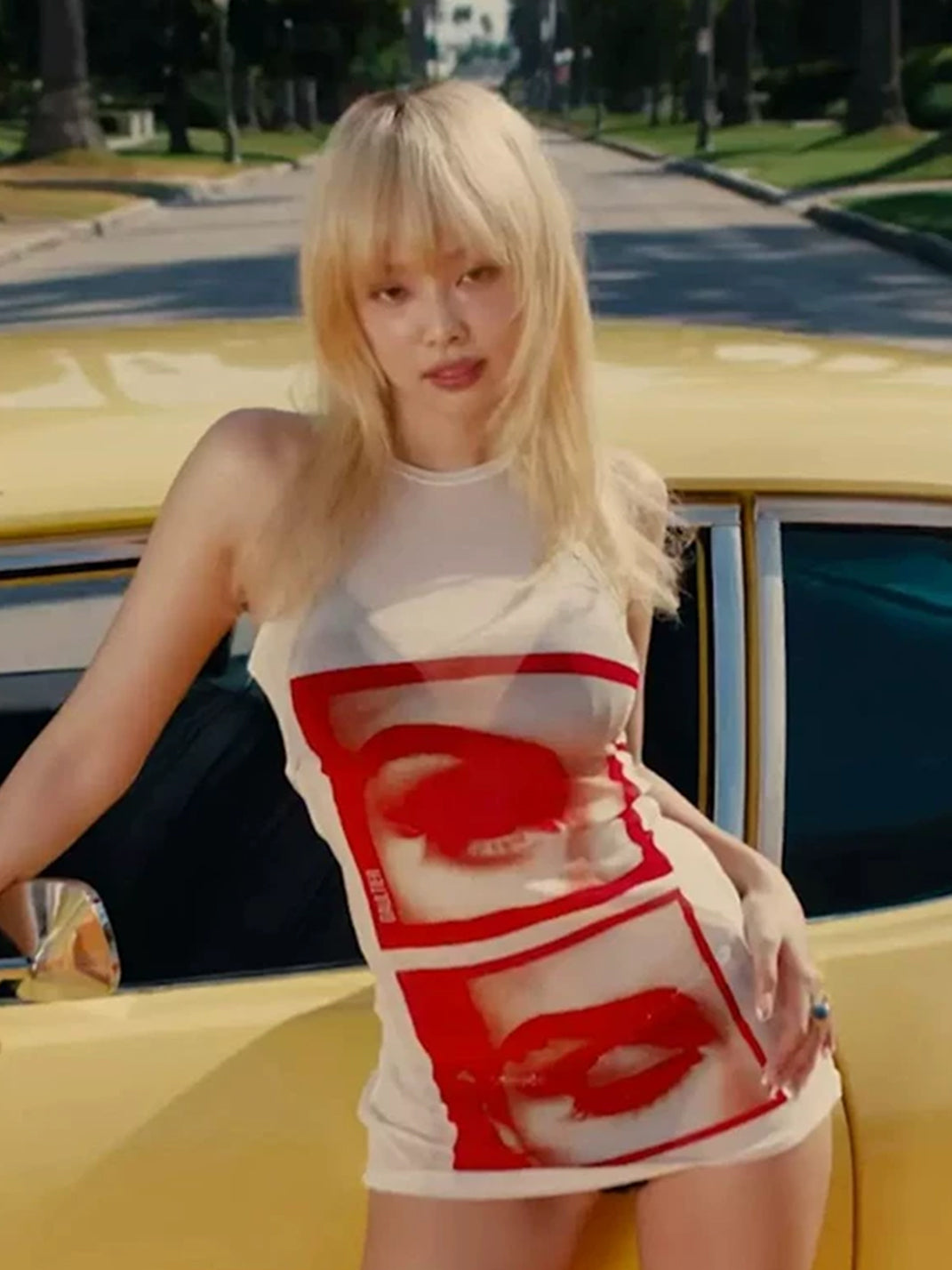 Scarlet Frame Sheer Mesh Mini Dress — product view 1