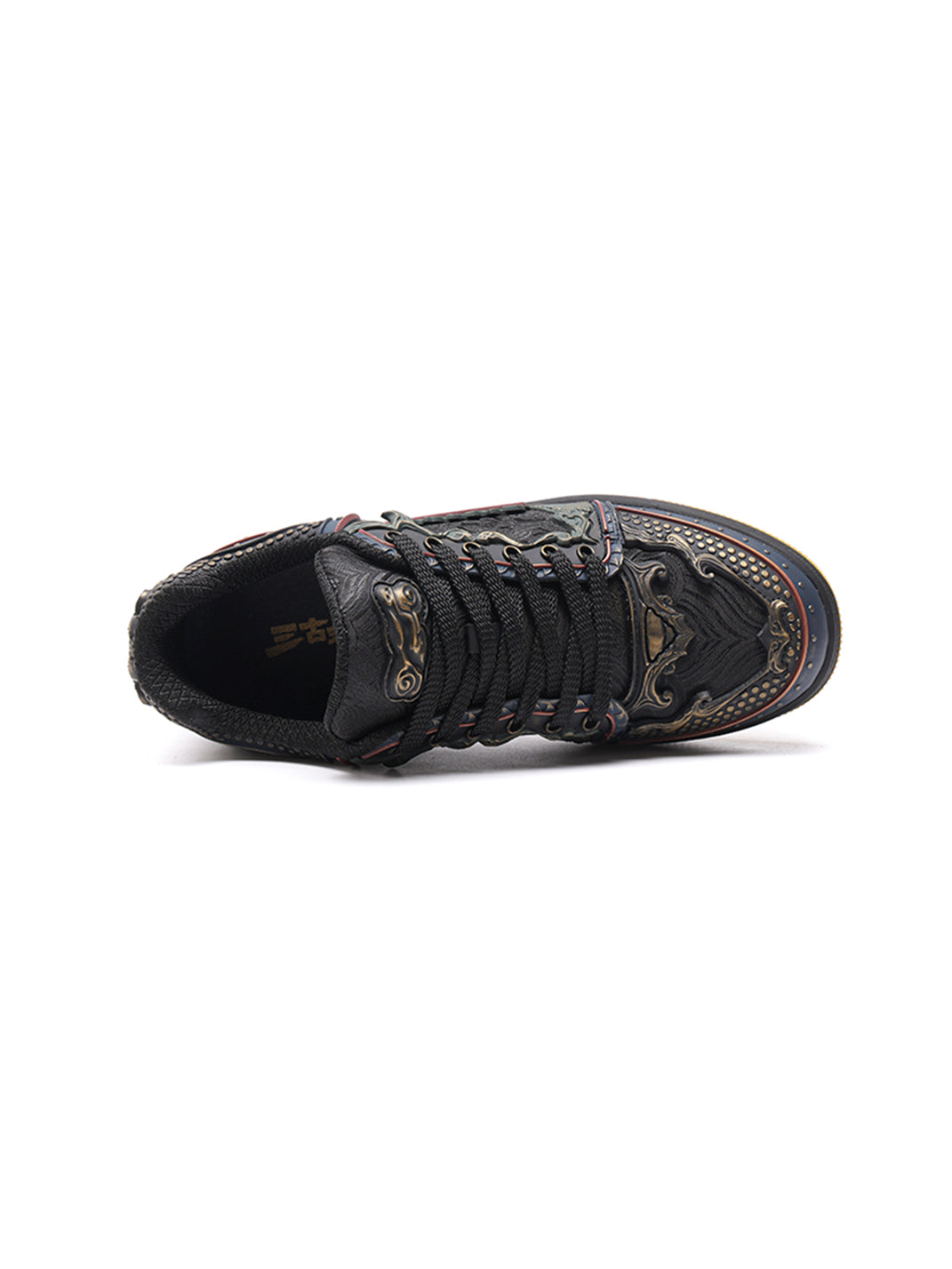 Black Dragon-Scale Gum-Sole Low-Top Sneakers - View 15
