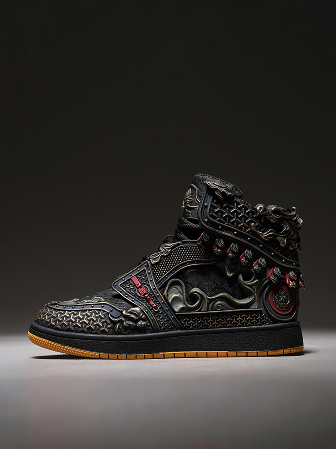 Gilded Mythic Armor High-Top Sneakers - View 6
