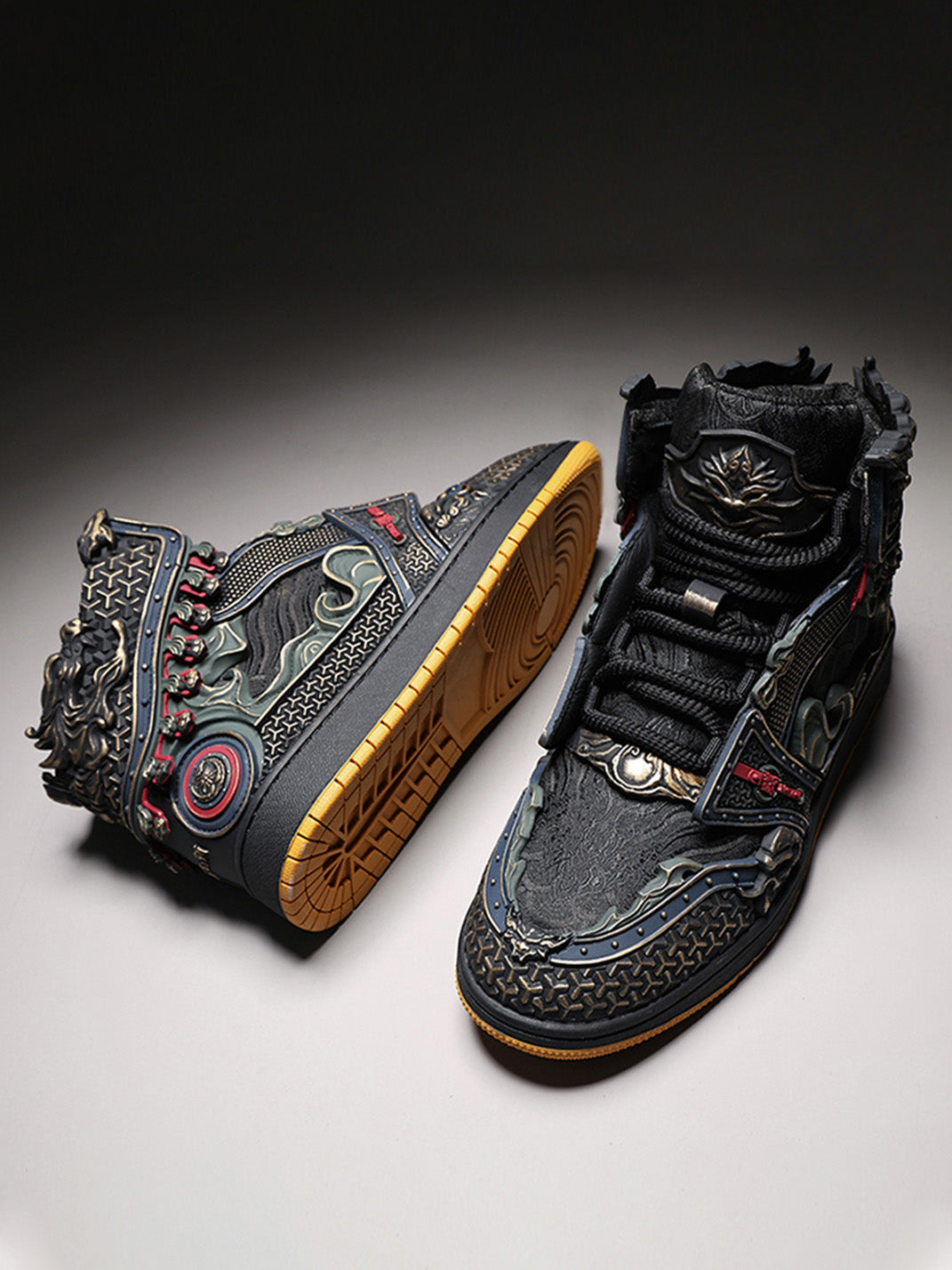 Gilded Mythic Armor High-Top Sneakers - View 7