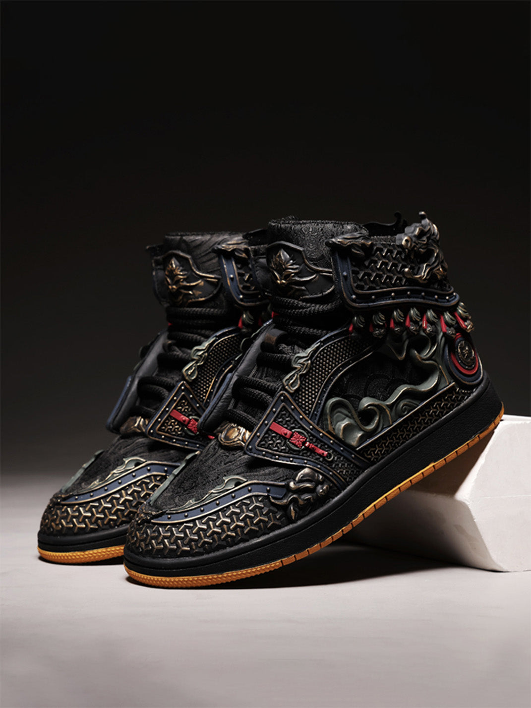 Gilded Mythic Armor High-Top Sneakers - View 8