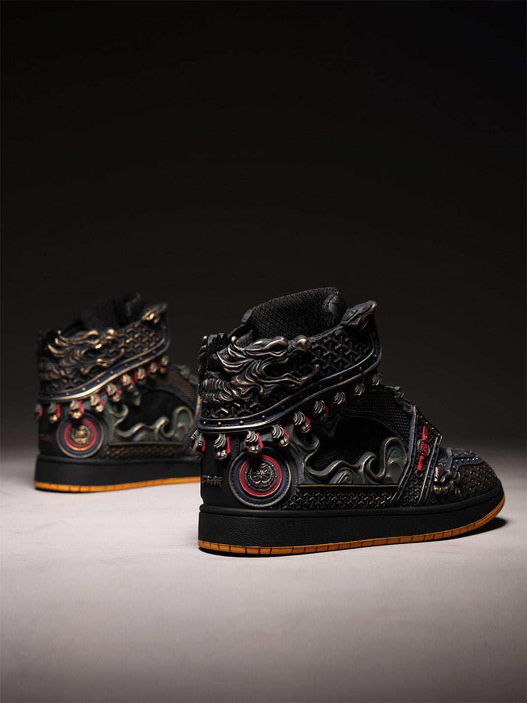 Gilded Mythic Armor High-Top Sneakers - View 9