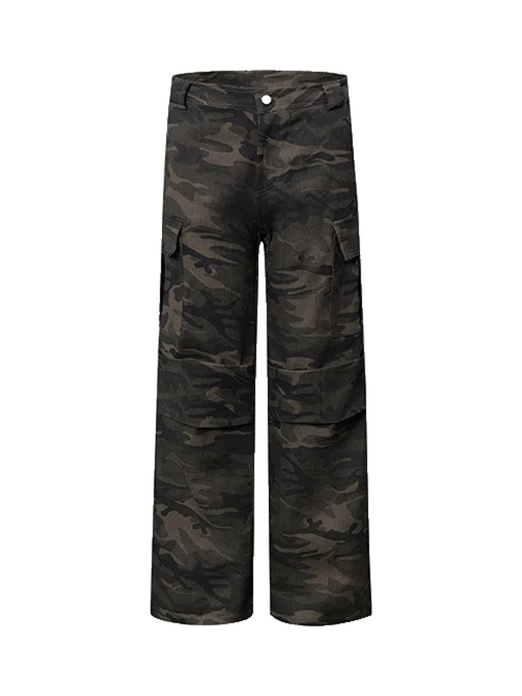 Shadow Camo Low-Rise Flare Cargo Trousers — product view 1