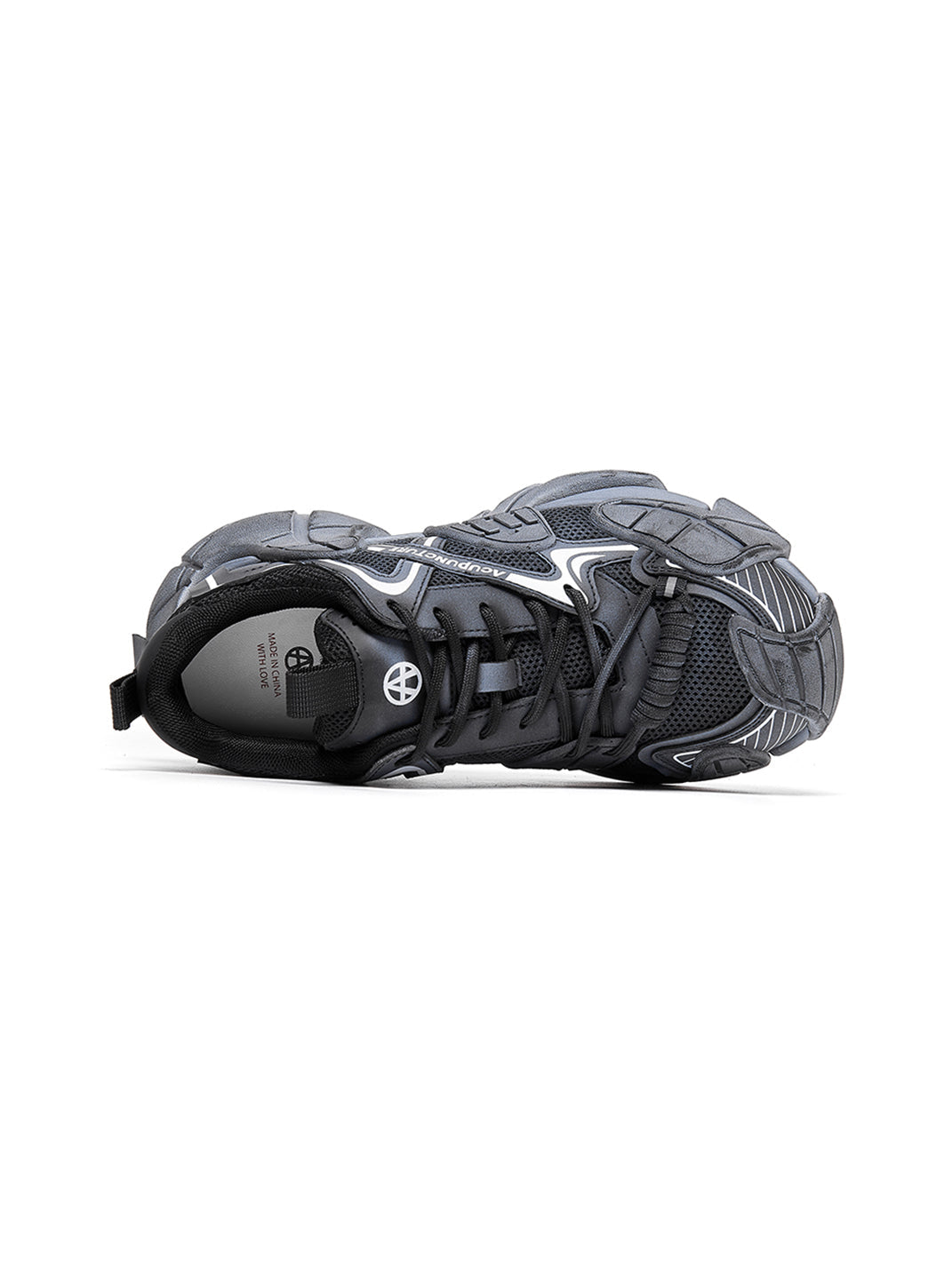 Silver Cage-Panel Platform Sneakers - View 13