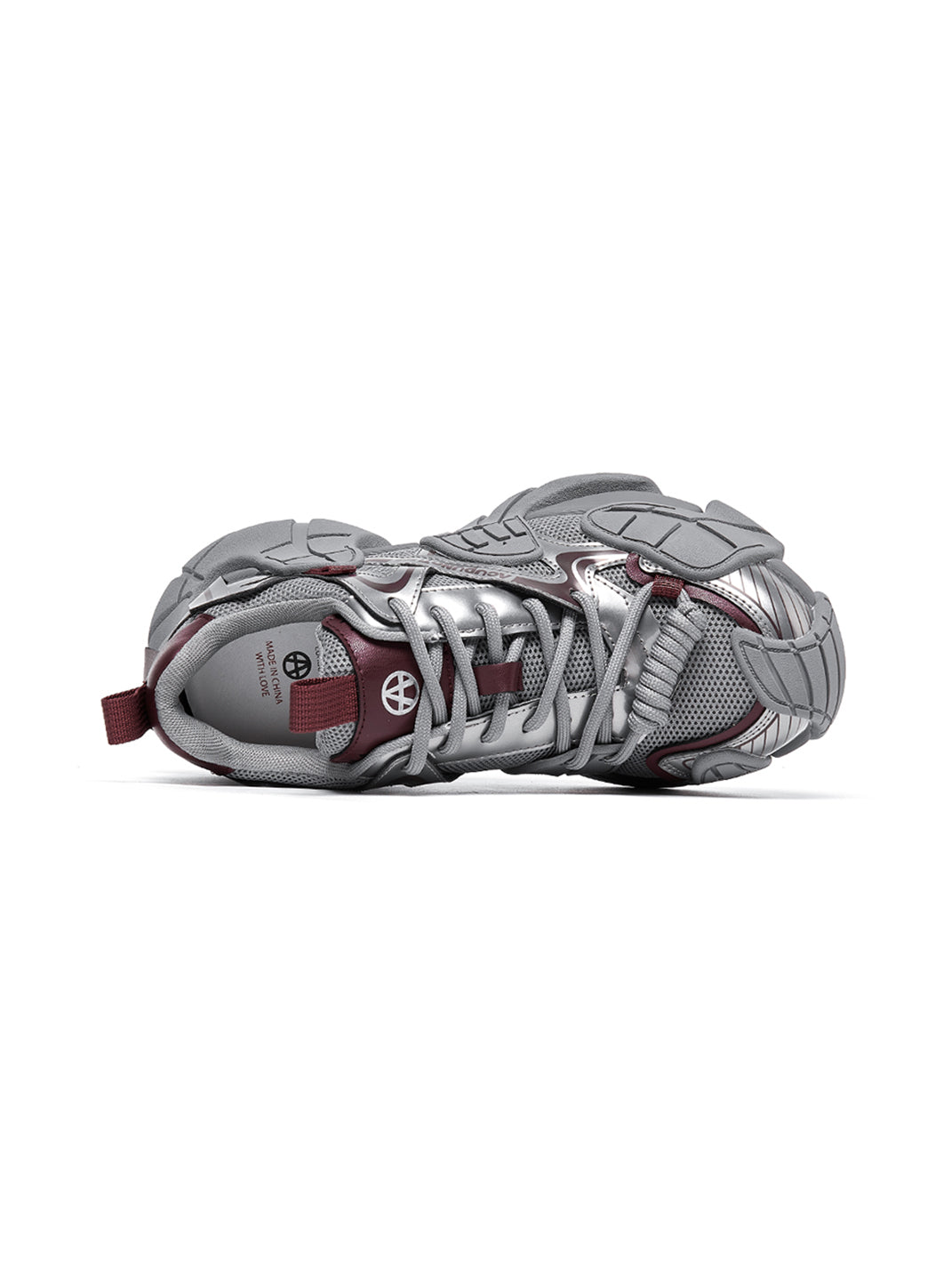 Silver Cage-Panel Platform Sneakers - View 26