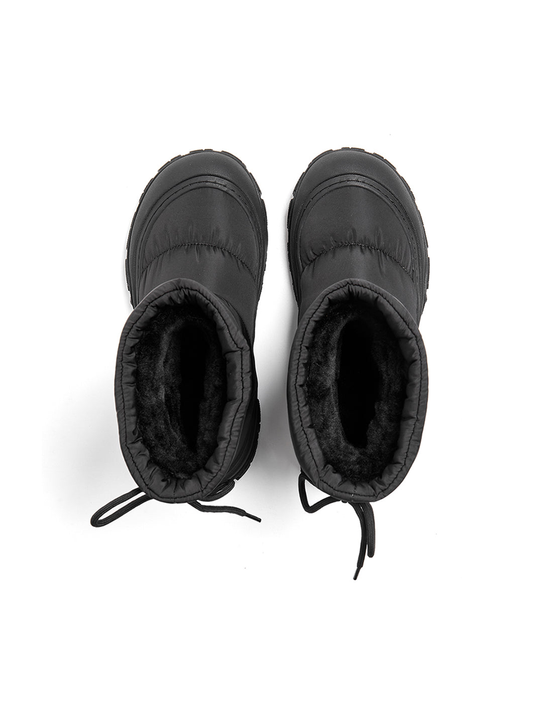 Silver Drawstring Puffer Snow Boots - View 19