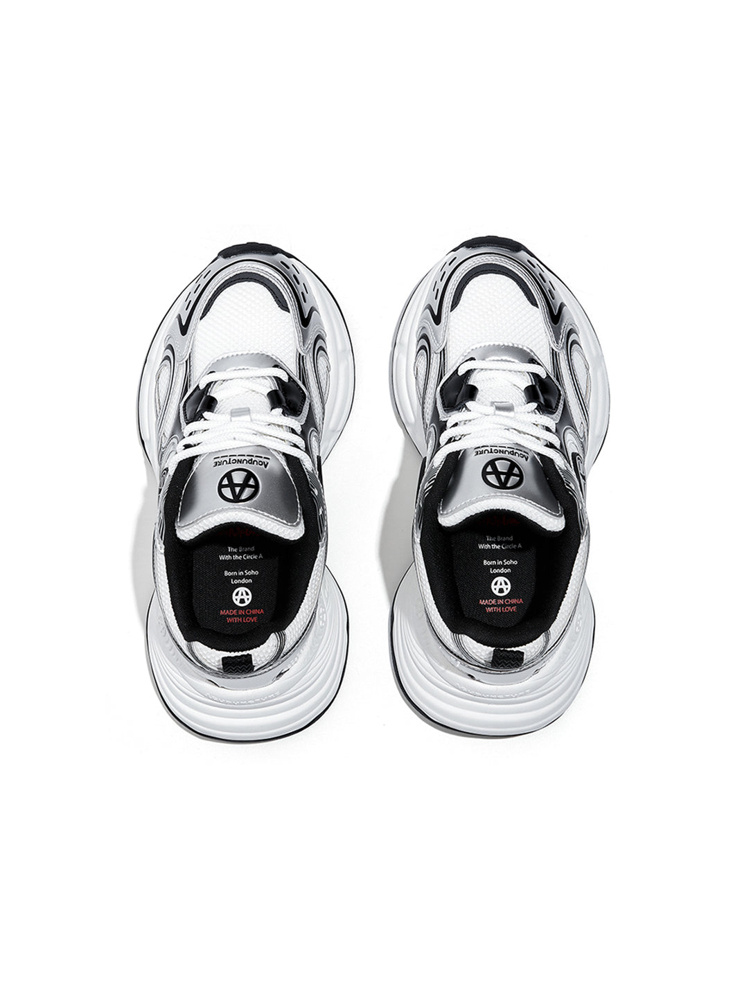 Silver Wave Chunky Dad Sneakers - View 7