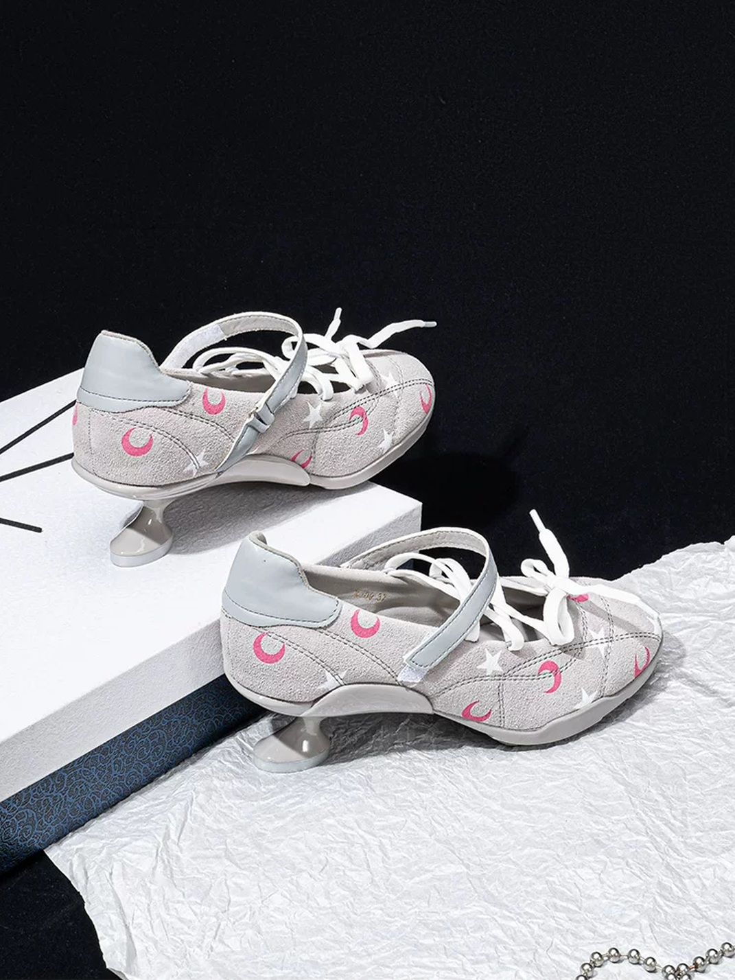 Moon-Print Low-Heel Sport Mary Janes - View 10