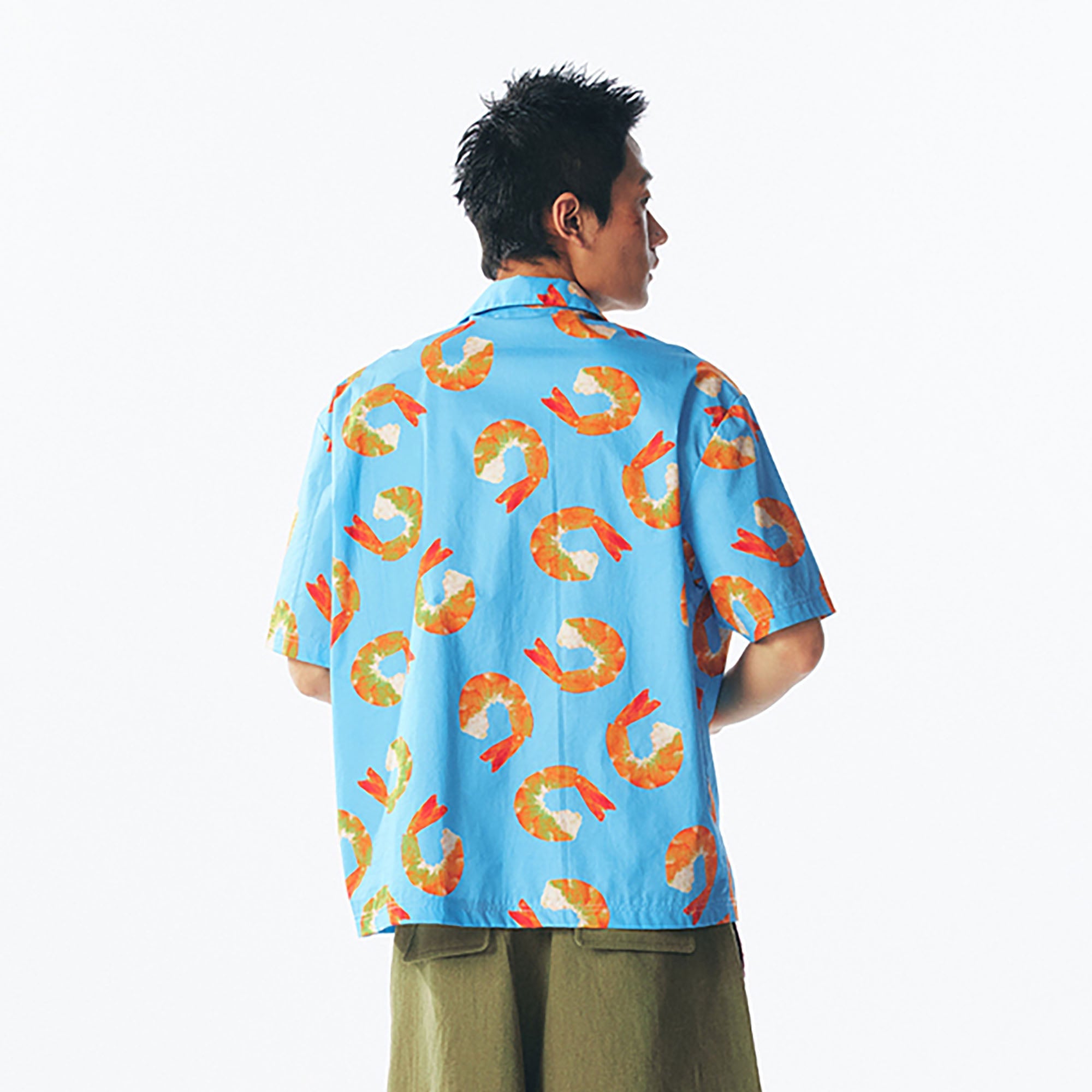 Shrimp Full Print Half Shirt