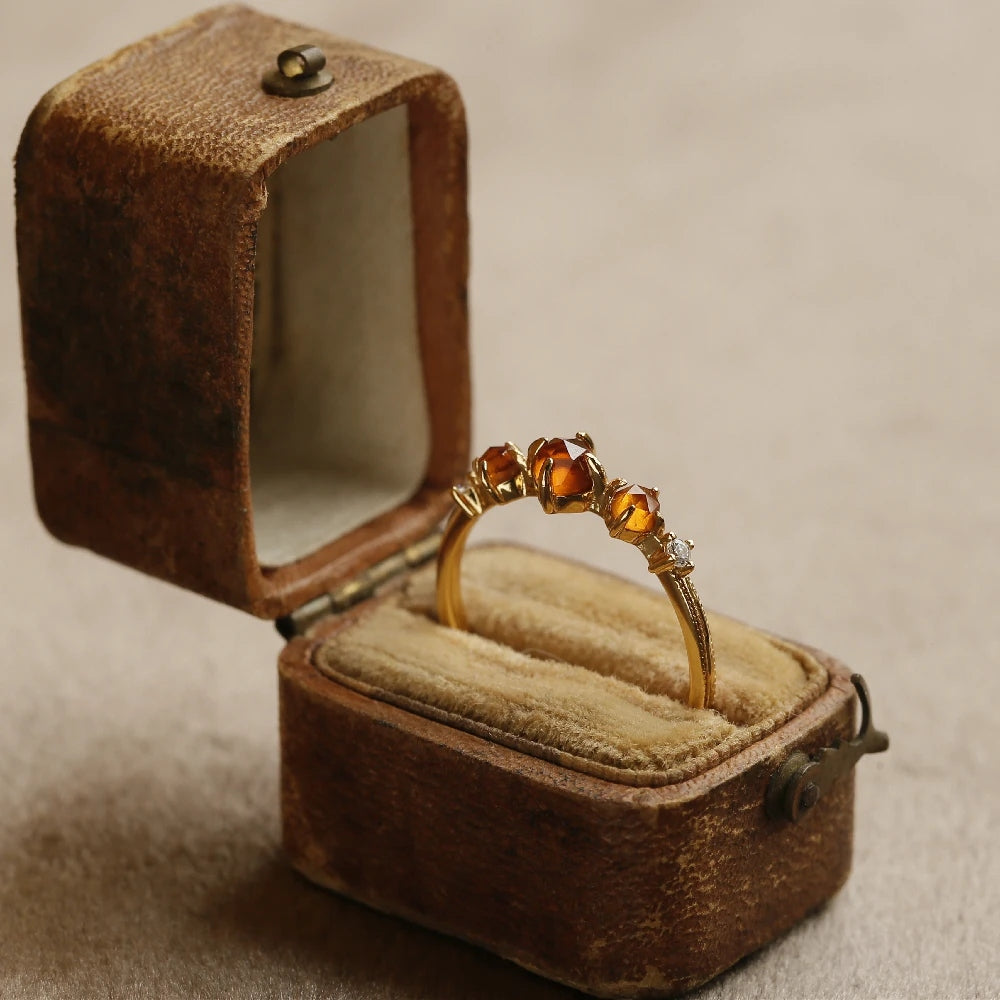 Orange Garnet Open Ring product view 2
