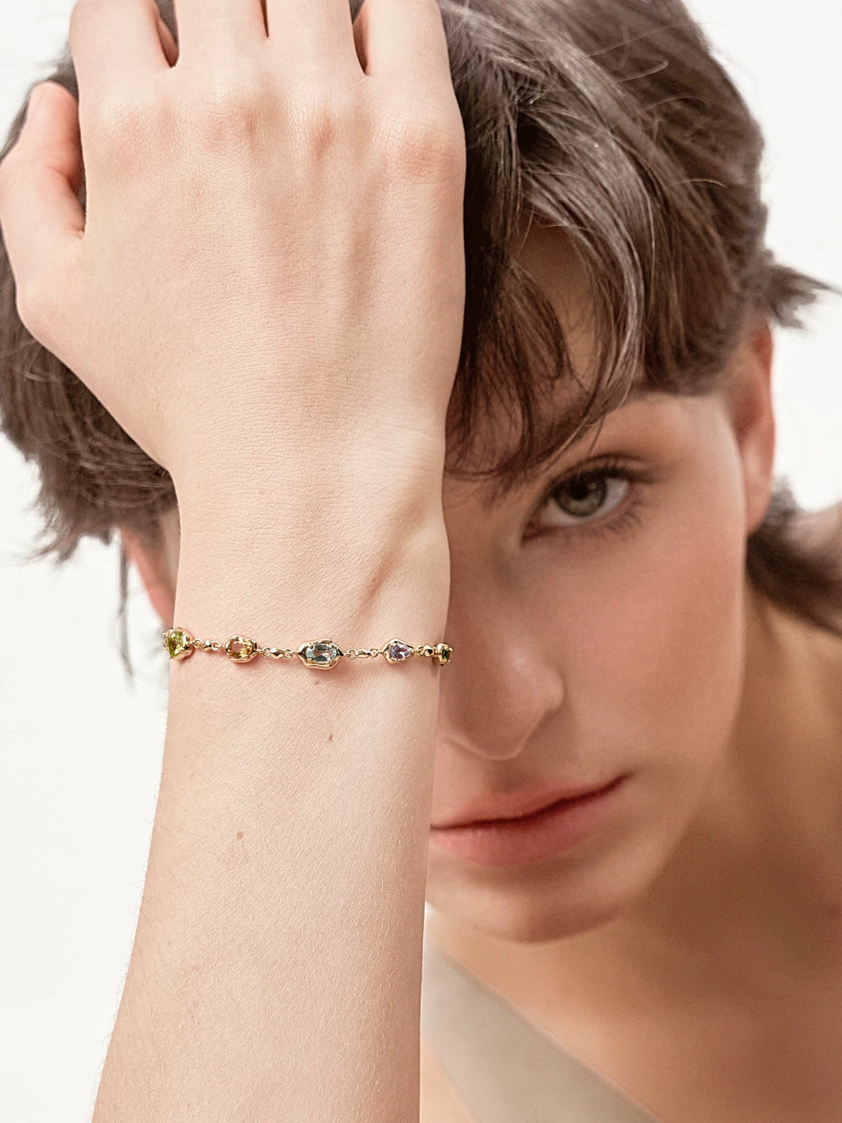 Mixed Gemstone Adjustable Bracelet product view 2