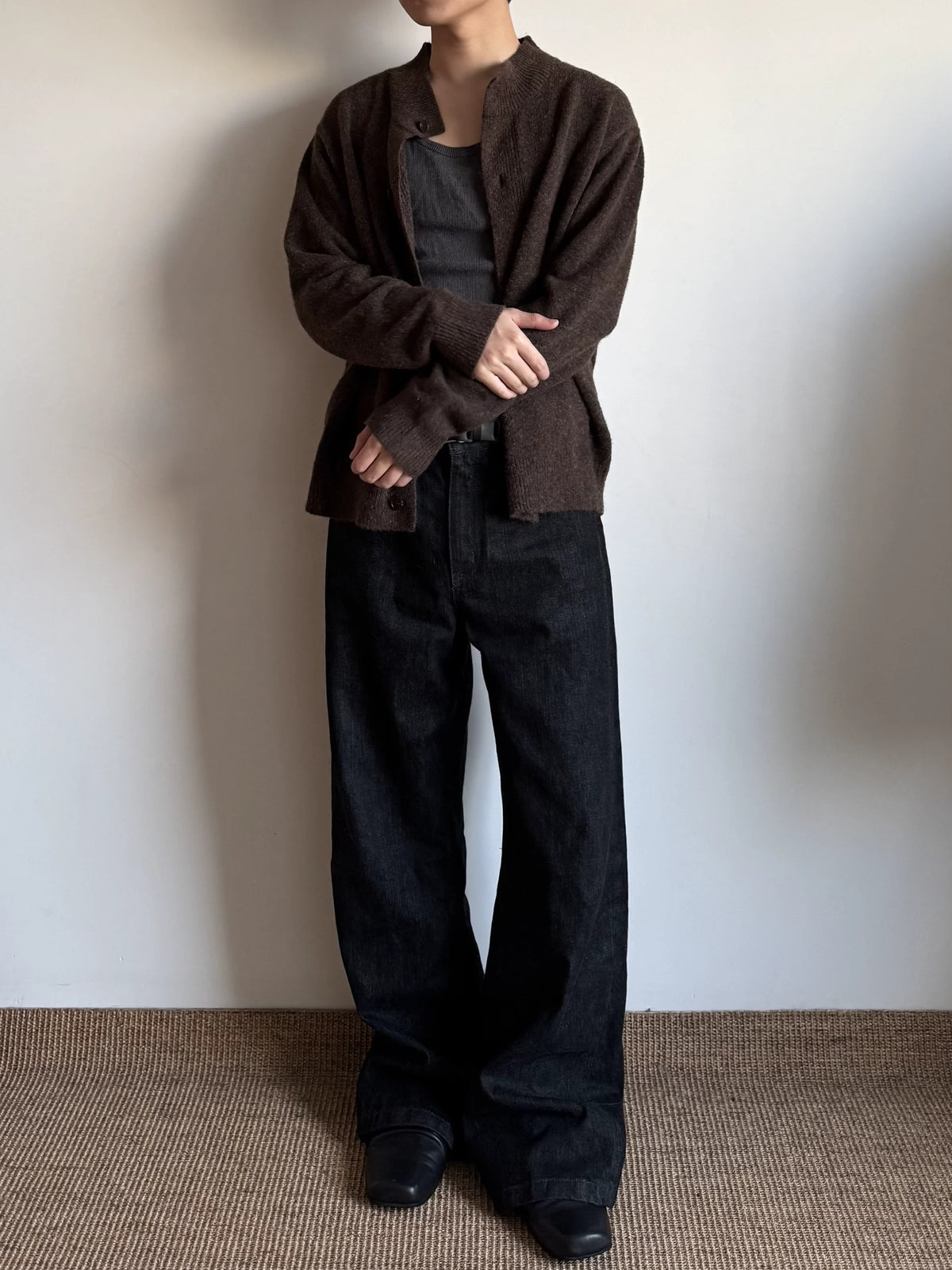 Wool-Blend Stand-Collar Cardigan product view 6