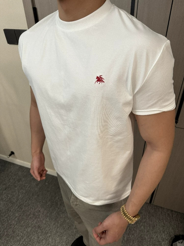 Horse-Embroidered Cotton-Sorona Tee product view 3
