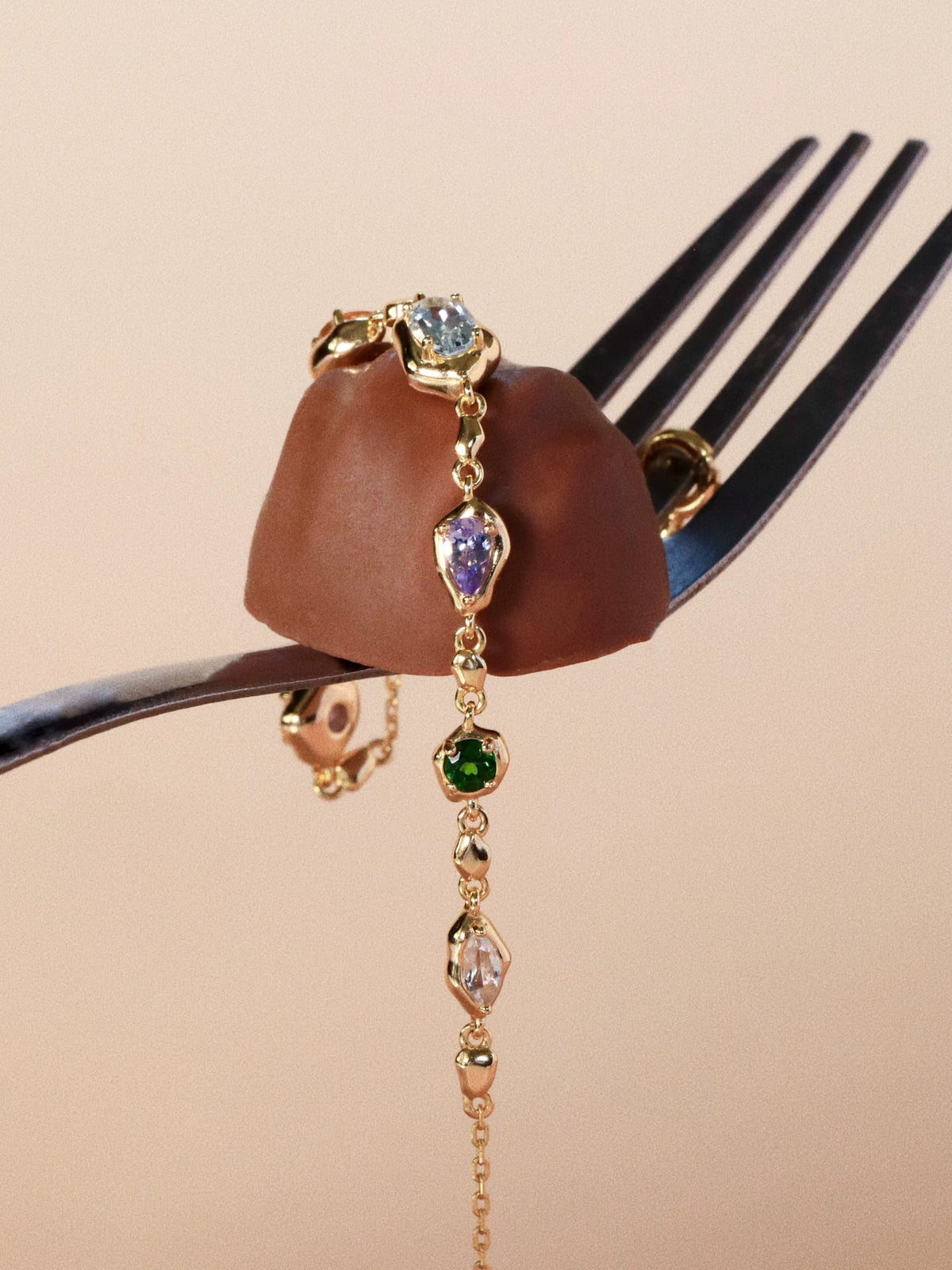 Mixed Gemstone Adjustable Bracelet product view 4