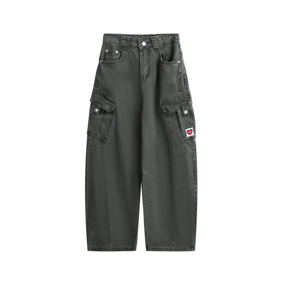 Washed Wide-Leg Utility Cargo Pants product view 1