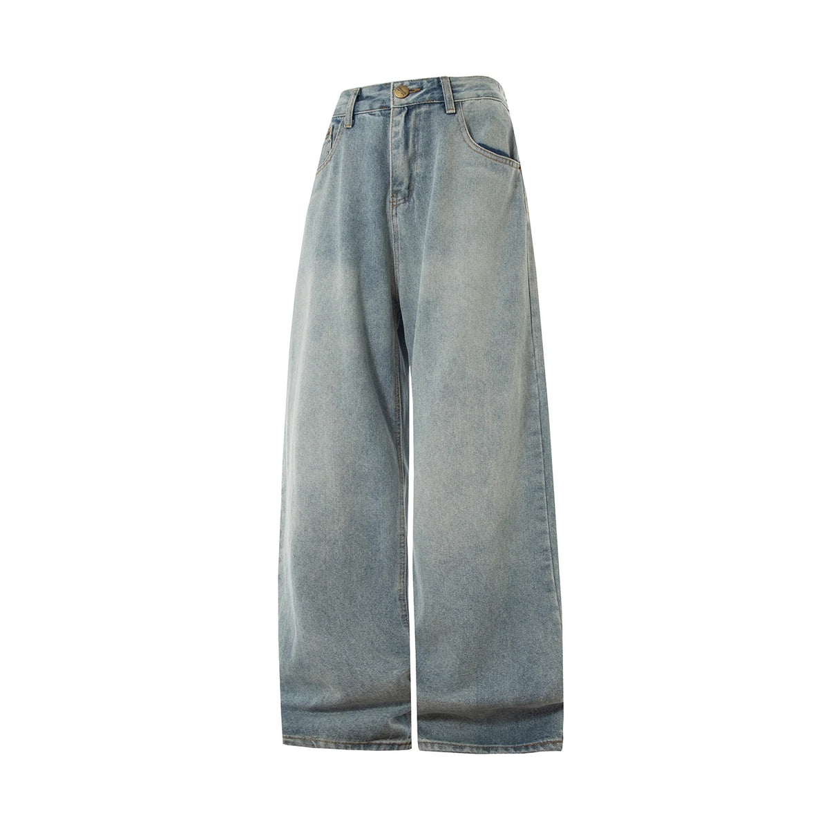 Washed Relaxed Straight-Leg Jeans product view 3