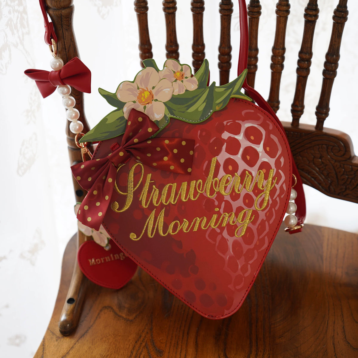 Strawberry Shaped Bow Crossbody product view 4