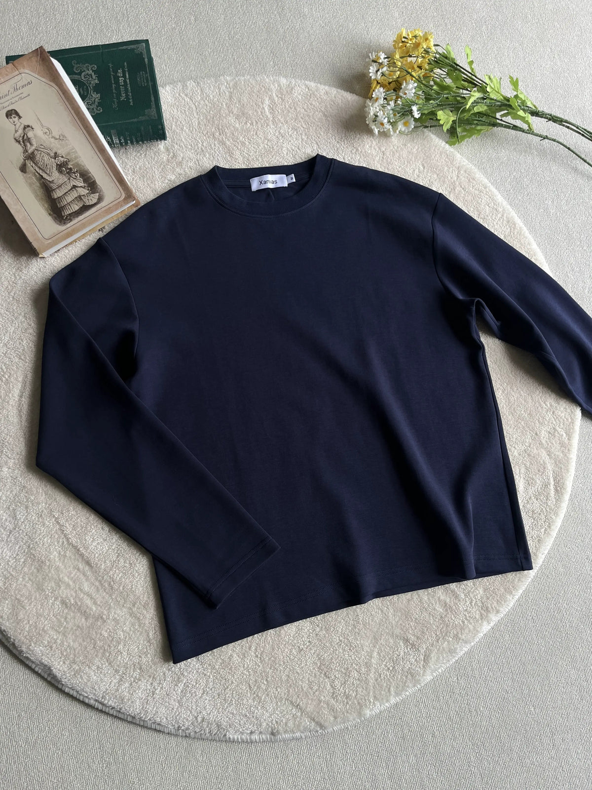 Relaxed Air-Layer Long-Sleeve Crewneck Tee product view 7