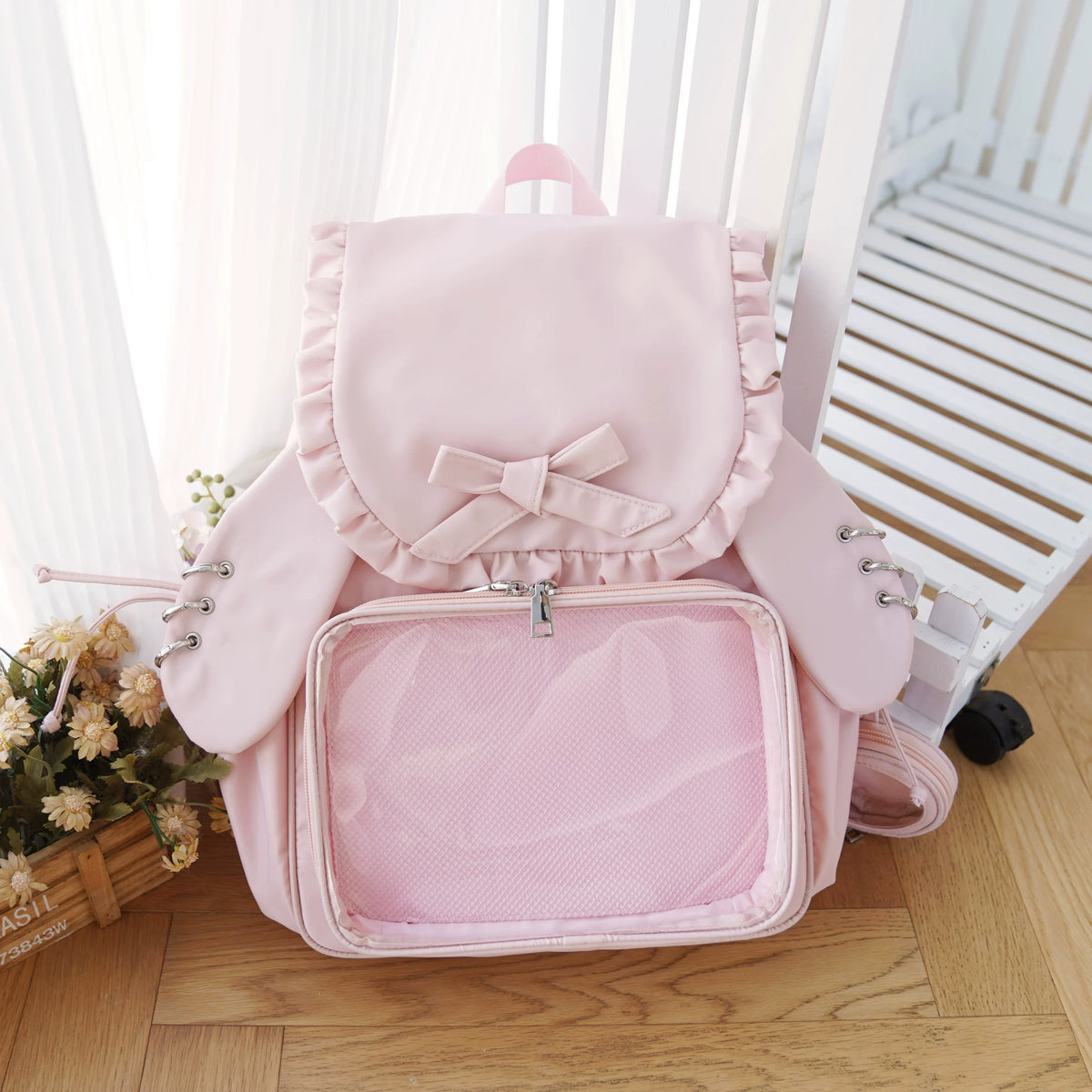 Ruffle Rabbit Ear Display Backpack product view 3