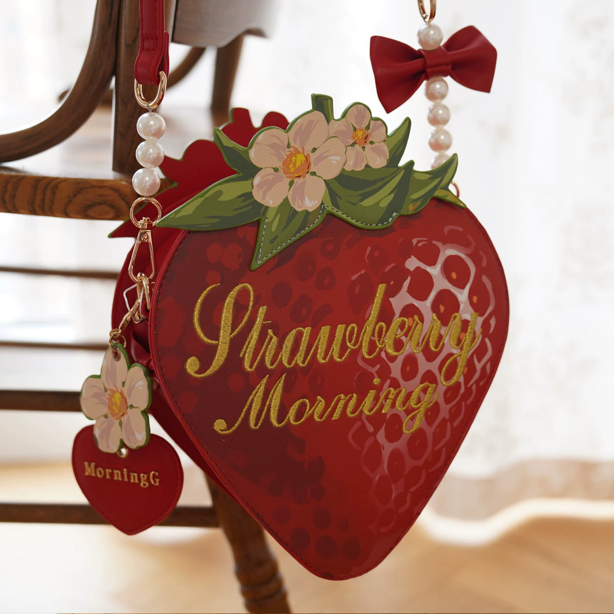 Strawberry Shaped Bow Crossbody product view 3