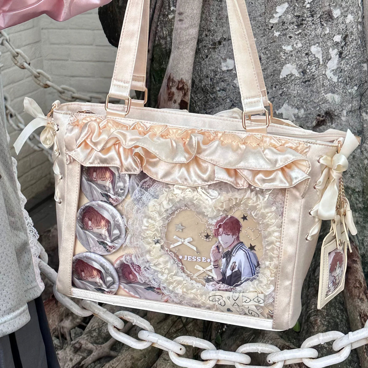 Satin Ruffle Bow Display Tote product view 3