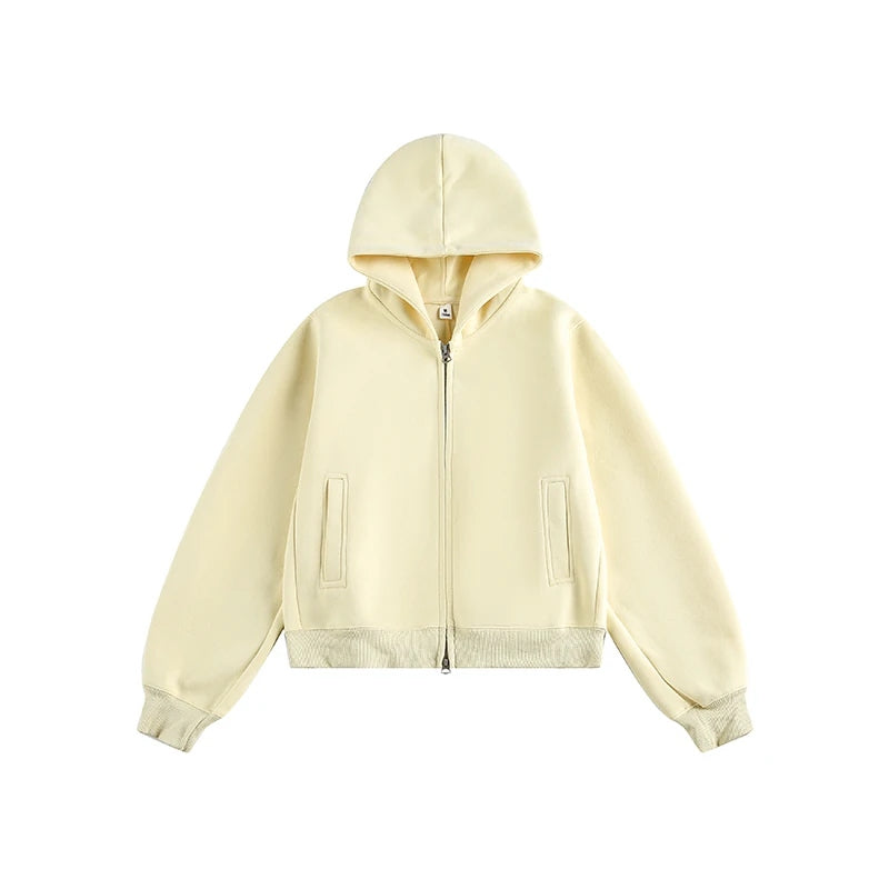 Minimal Relaxed Zip Hoodie product view 12