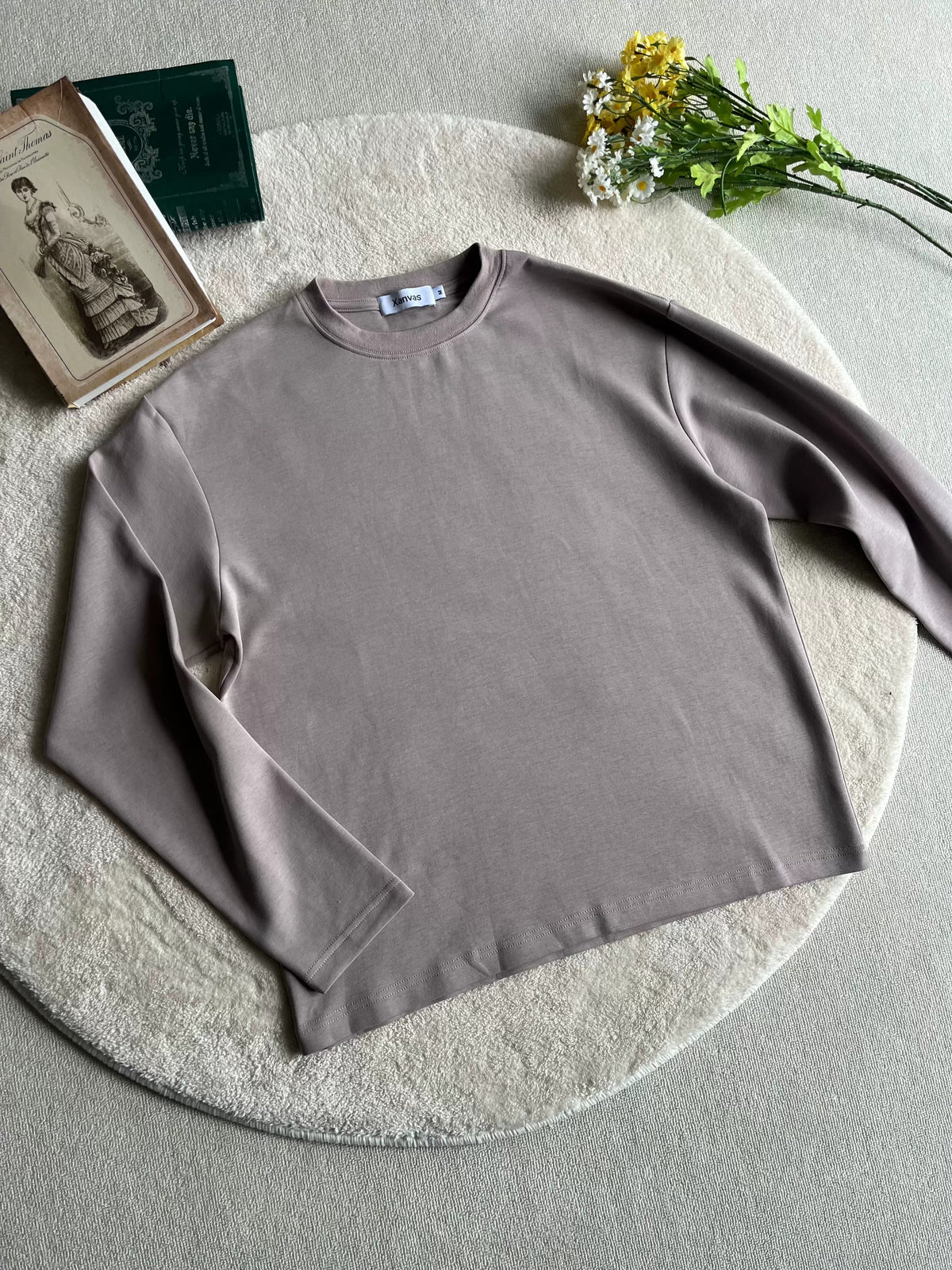 Relaxed Air-Layer Long-Sleeve Crewneck Tee product view 8