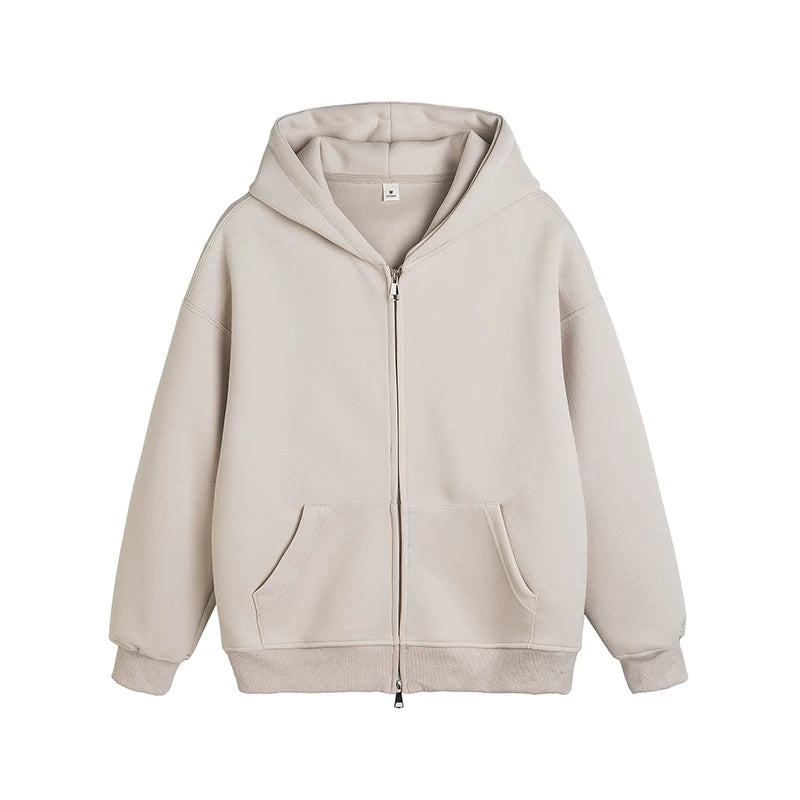 Minimal Relaxed Zip Hoodie product view 8