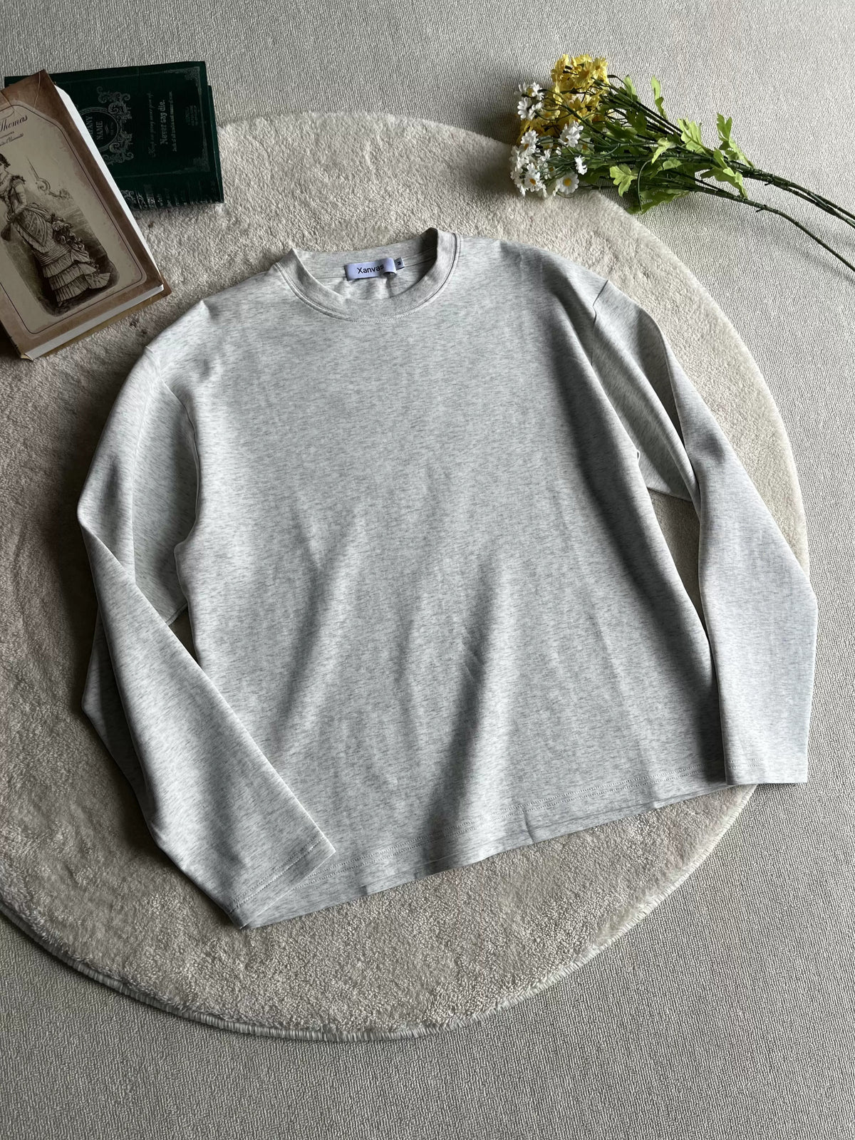 Relaxed Air-Layer Long-Sleeve Crewneck Tee product view 3