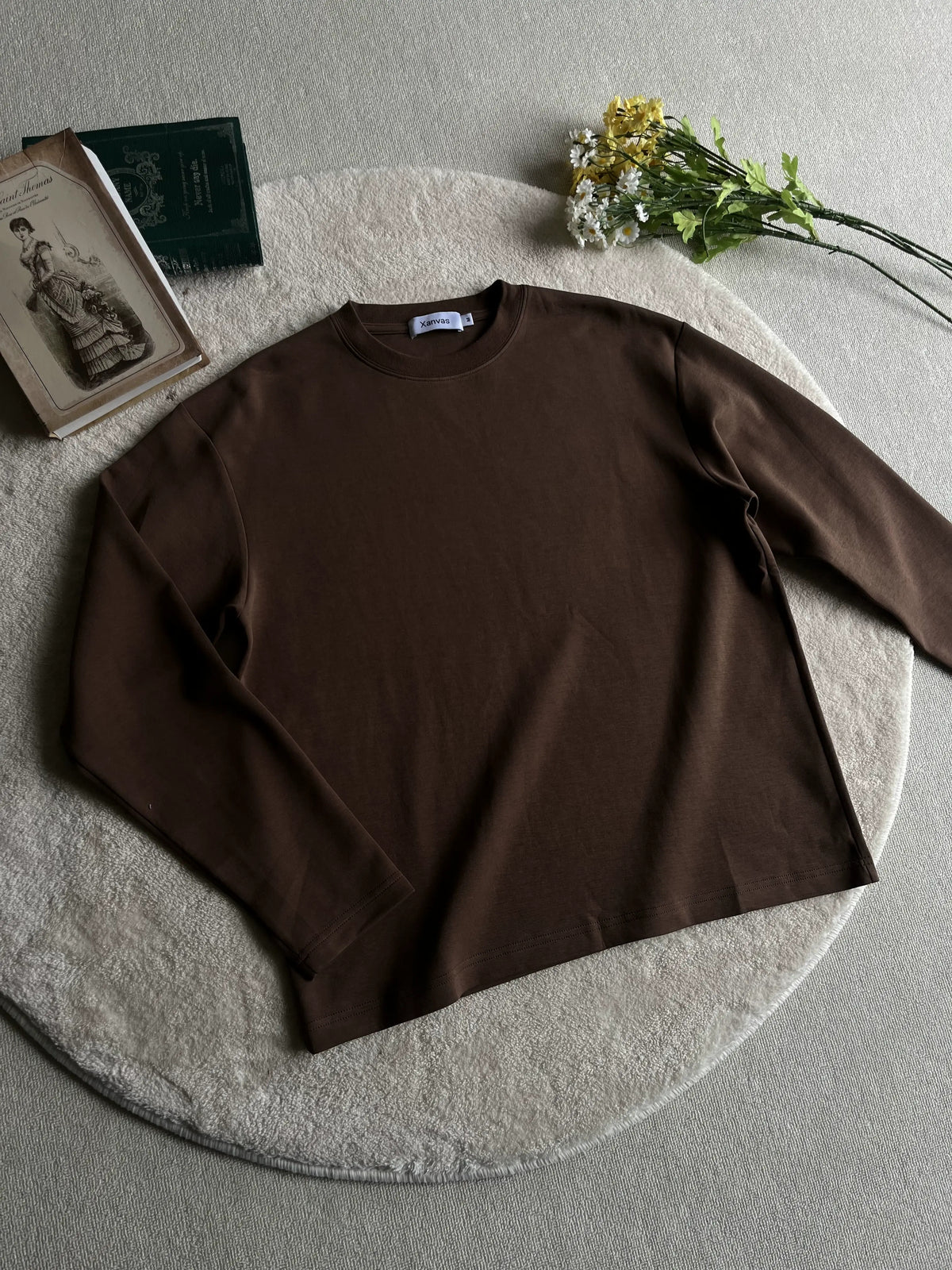 Relaxed Air-Layer Long-Sleeve Crewneck Tee product view 4