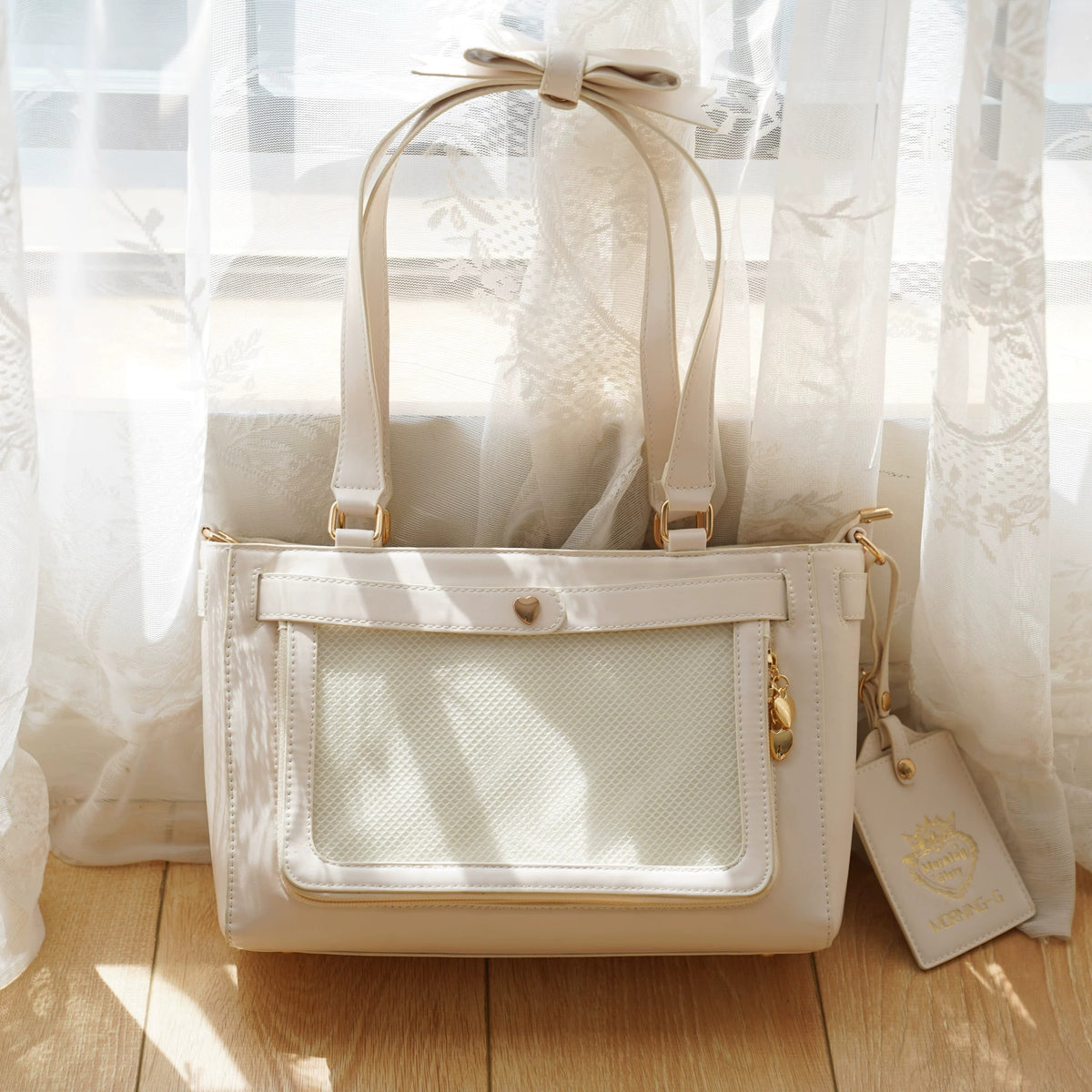 Double Sided Bow Display Satchel product view 1