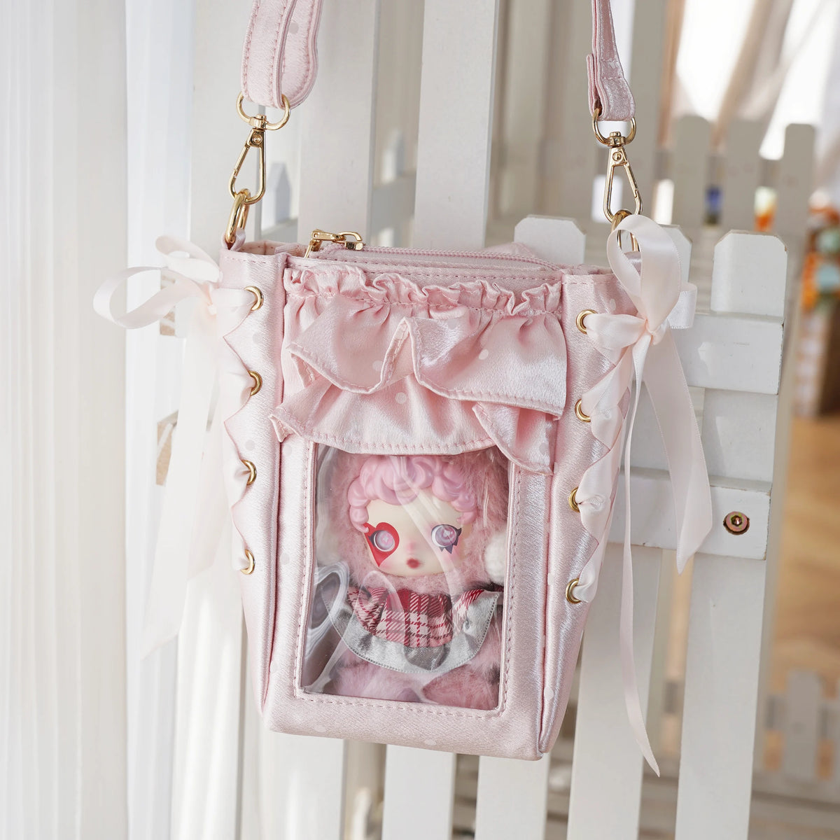 Mini Satin Ruffle Display Crossbody product view 2