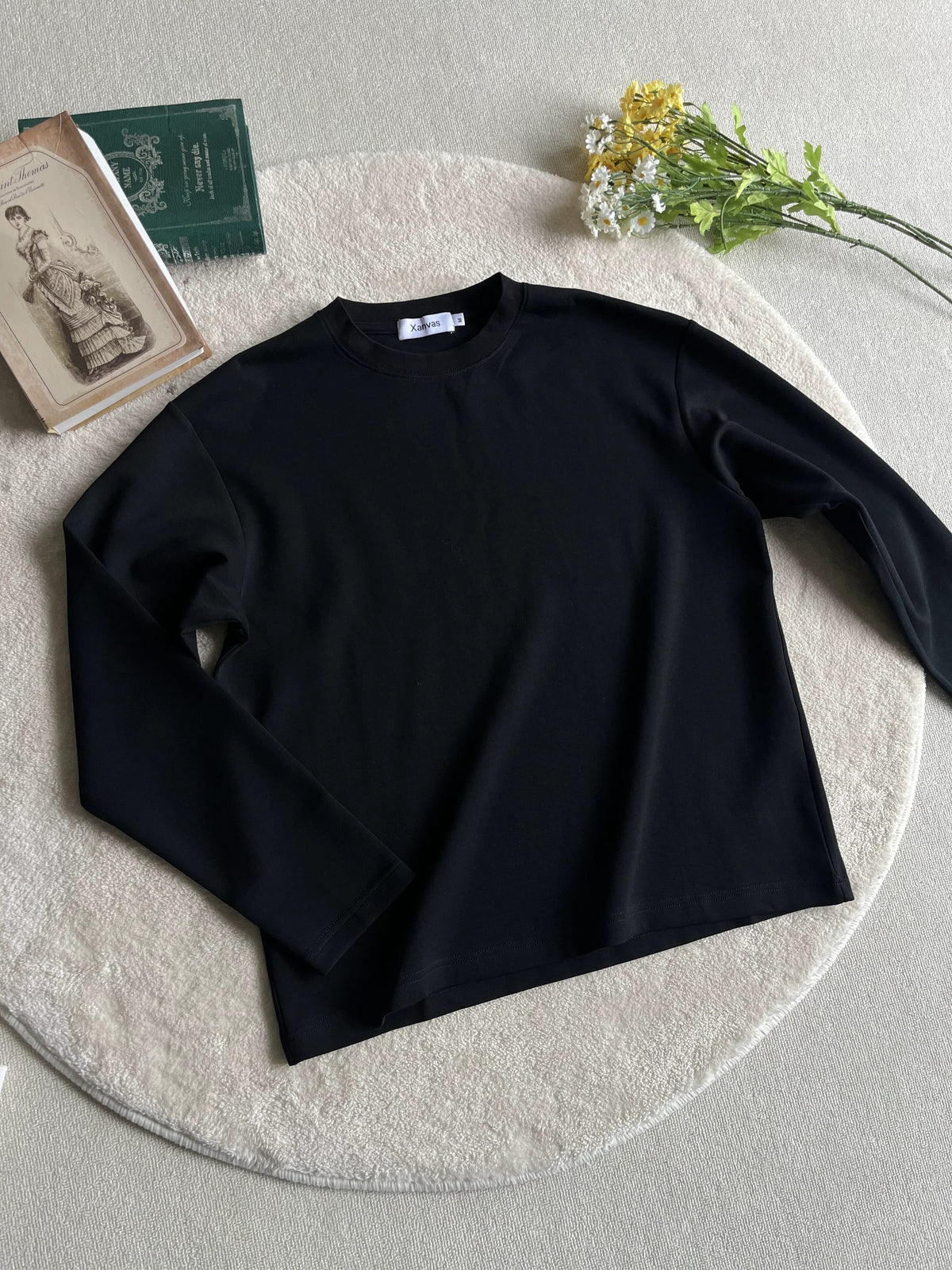 Relaxed Air-Layer Long-Sleeve Crewneck Tee product view 1
