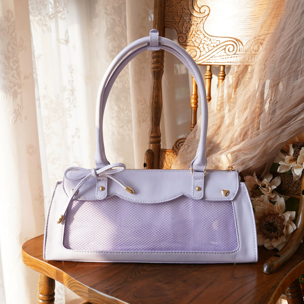 Lace Up Window Baguette Bag product view 3