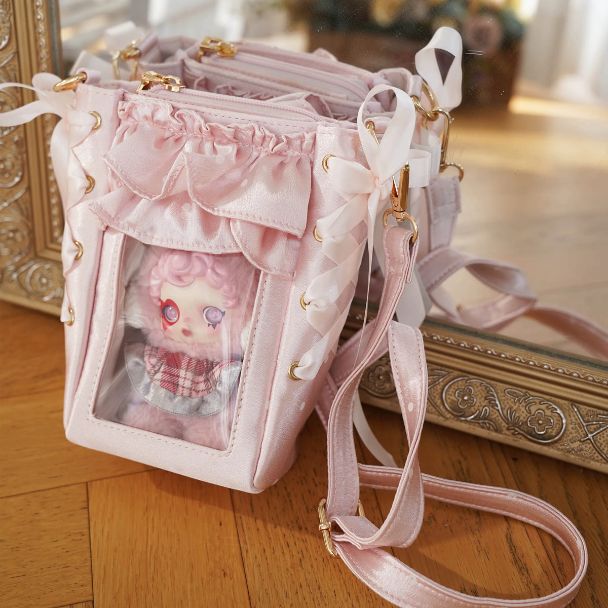 Mini Satin Ruffle Display Crossbody product view 13
