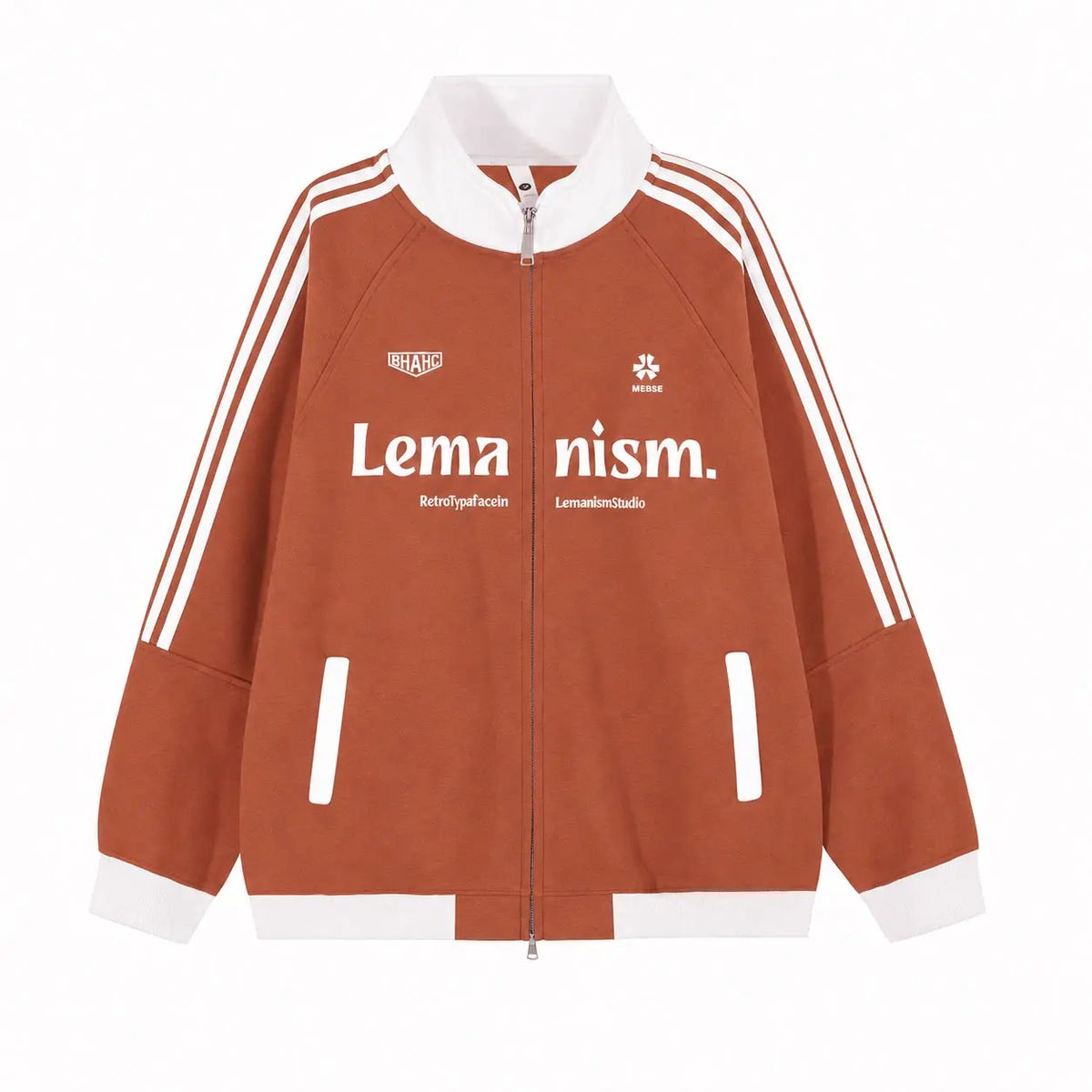 Lettered Triple-Stripe Track Jacket product view 5