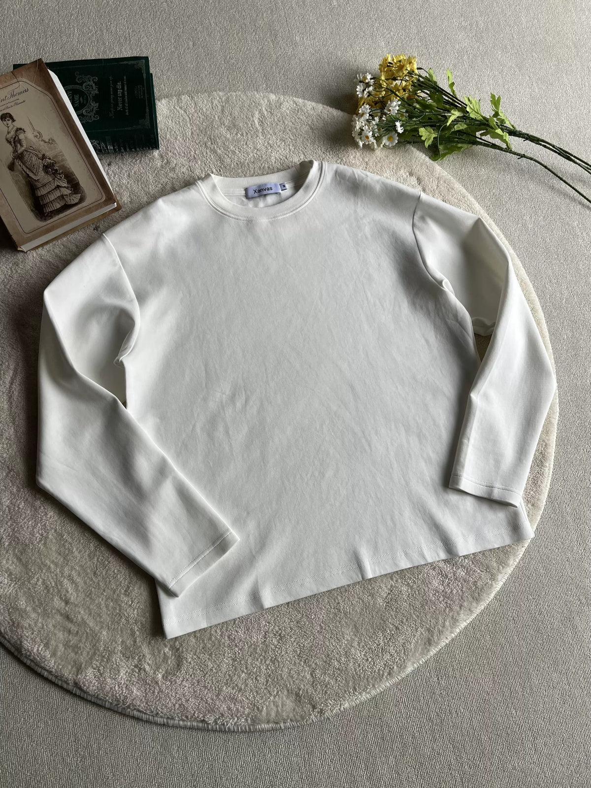 Relaxed Air-Layer Long-Sleeve Crewneck Tee product view 2