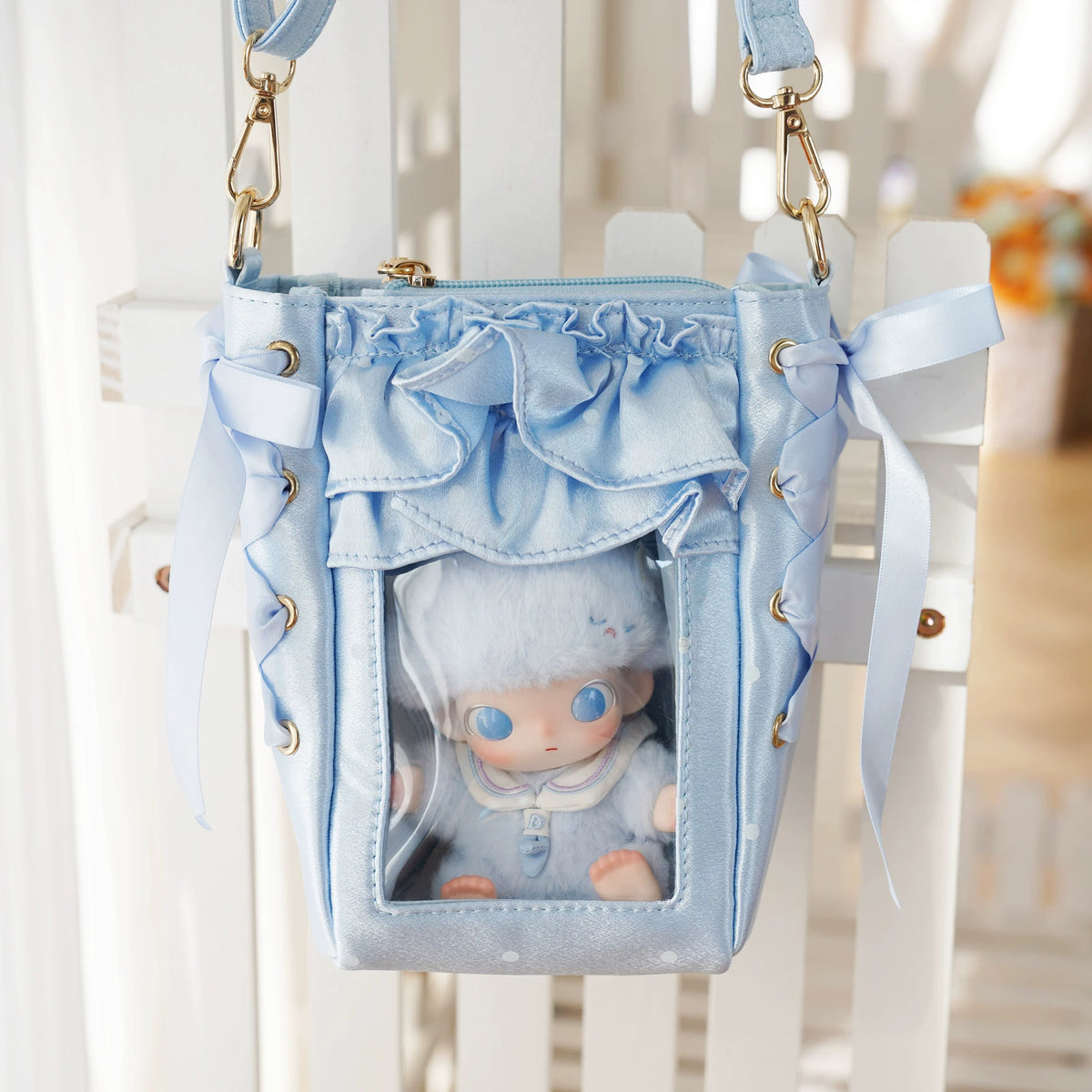 Mini Satin Ruffle Display Crossbody product view 6