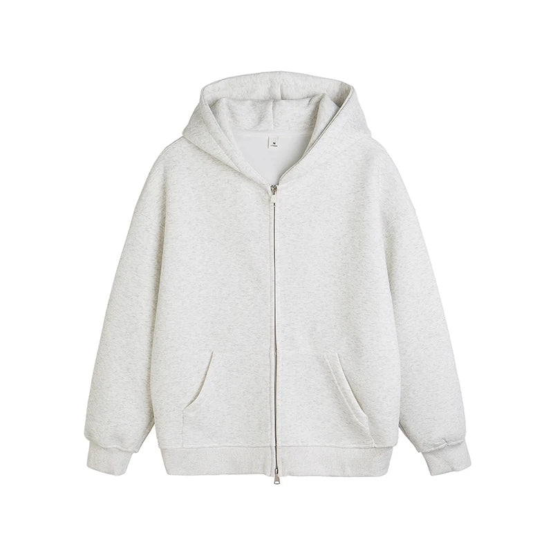 Minimal Relaxed Zip Hoodie product view 7