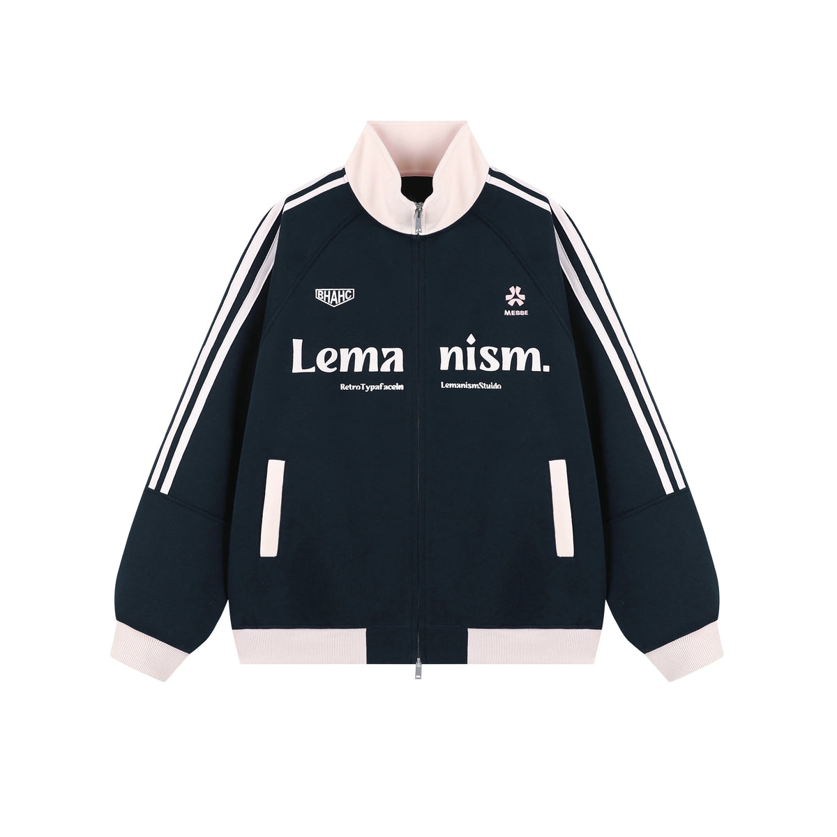 Lettered Triple-Stripe Track Jacket product view 6