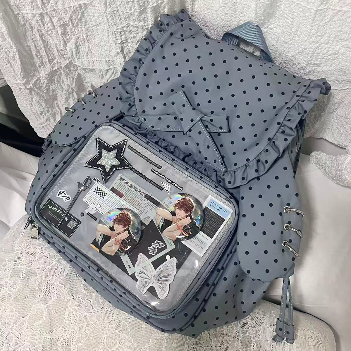 Ruffle Rabbit Ear Display Backpack product view 11